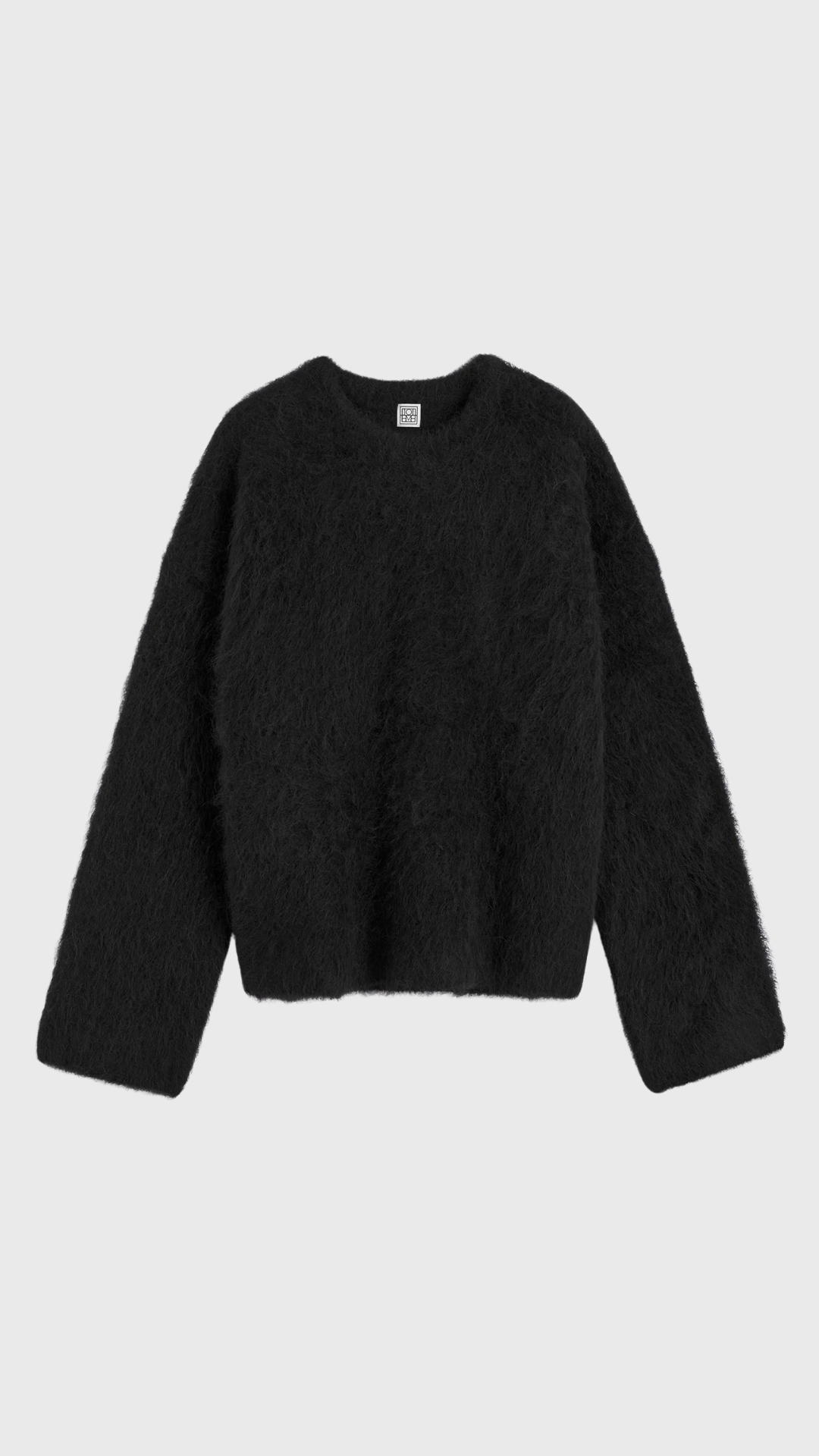 Toteme Boxy Alpaca Knit in Black