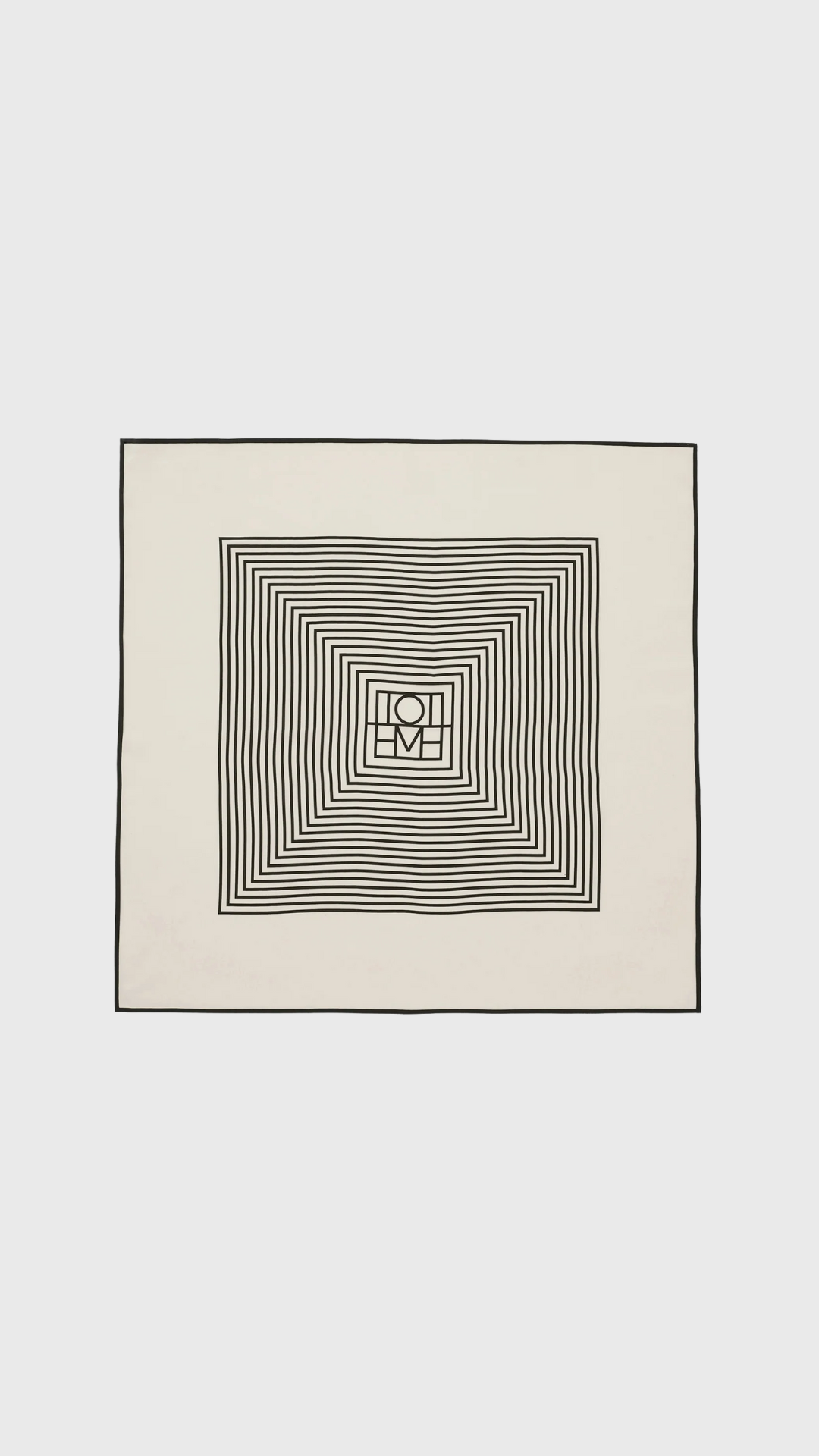 Toteme Centered Monogram Silk Scarf