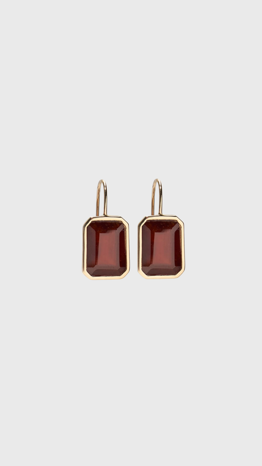 Lizzie Fortunato 14k Gold Aria Earrings in Hessonite Garnet