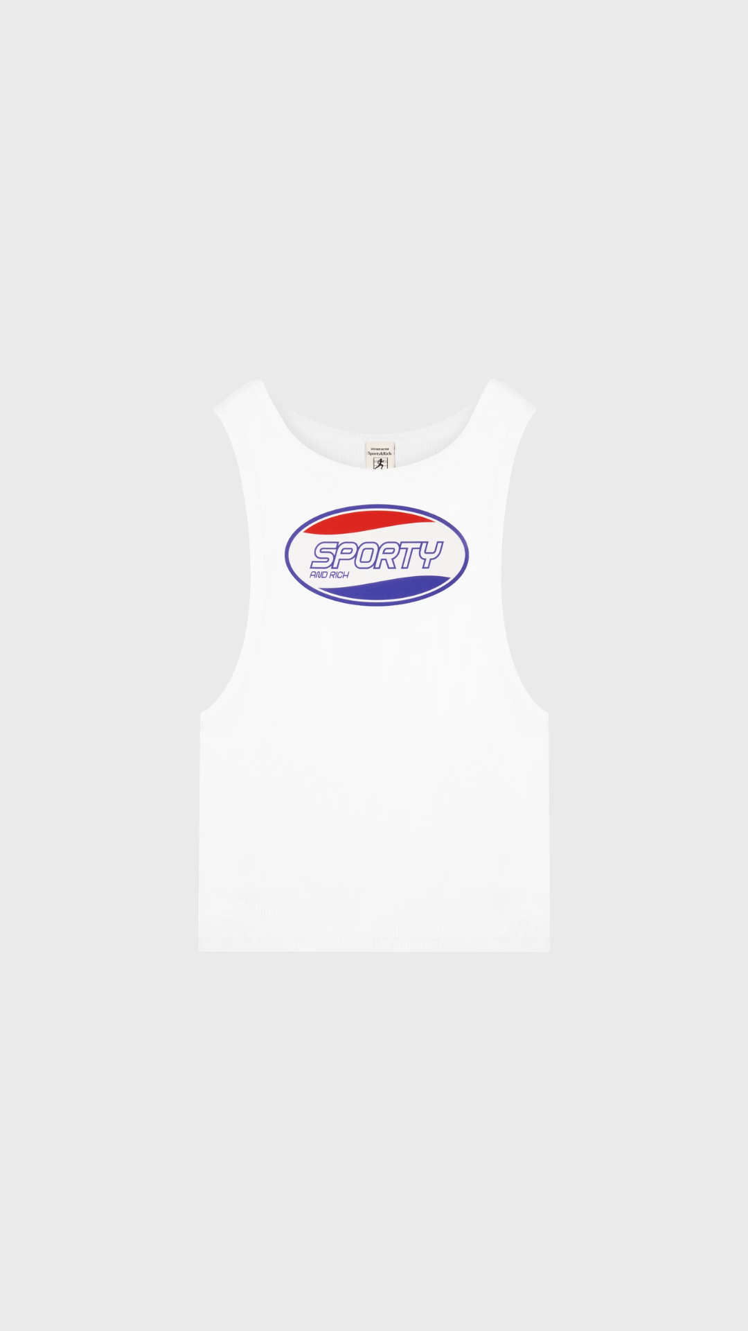 Sporty & Rich Britney Ribbed Baby Tank in White/Red