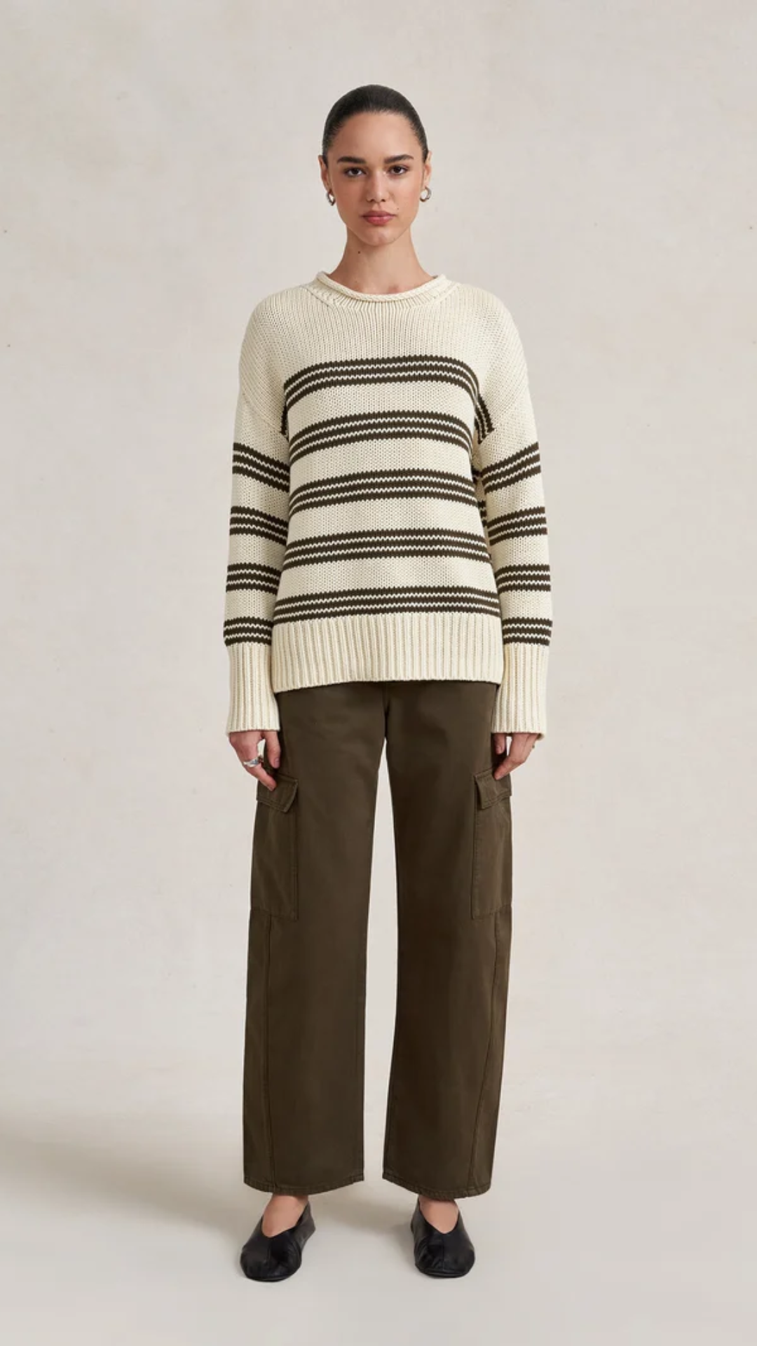 La Ligne Marina Sweater in Bone/Taupe