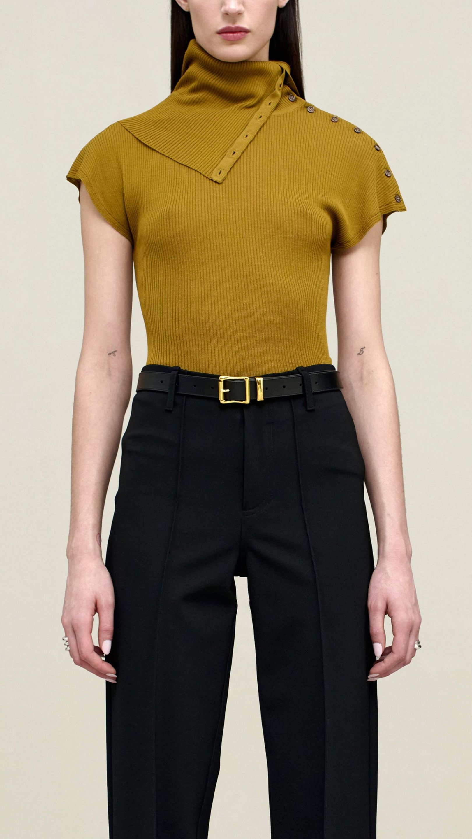 Kallmeyer Garence Knit Top in Harvest Gold