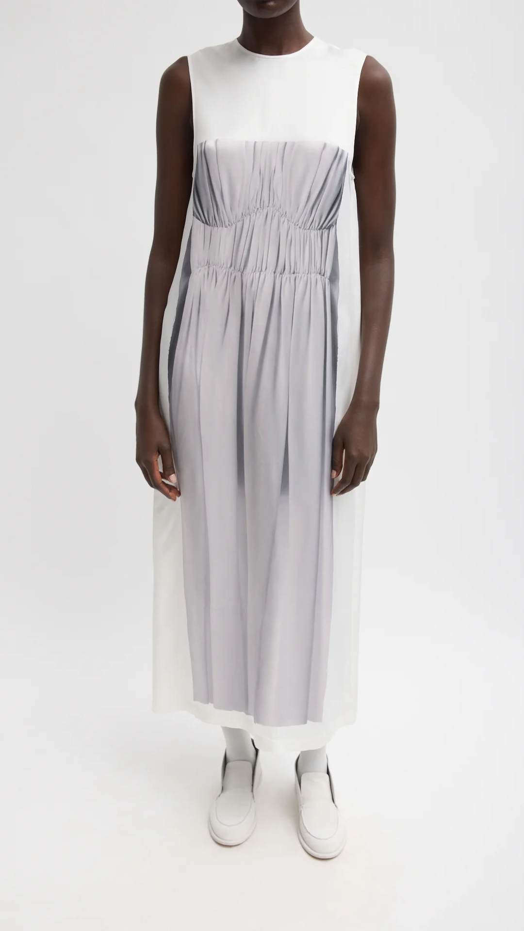 Tibi Trompe L'oeil Dress in Black/White
