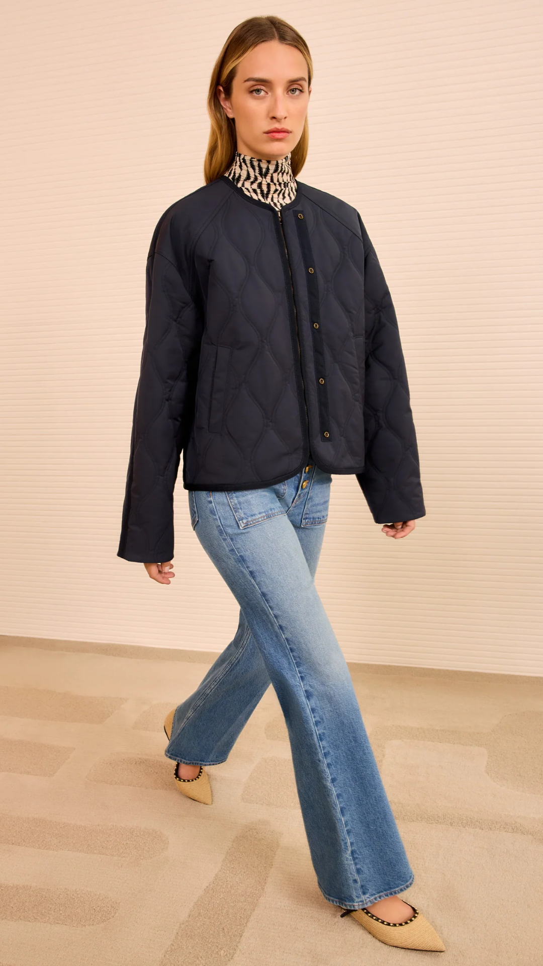 Ulla Johnson Malone Quilted Jacket in Midnight