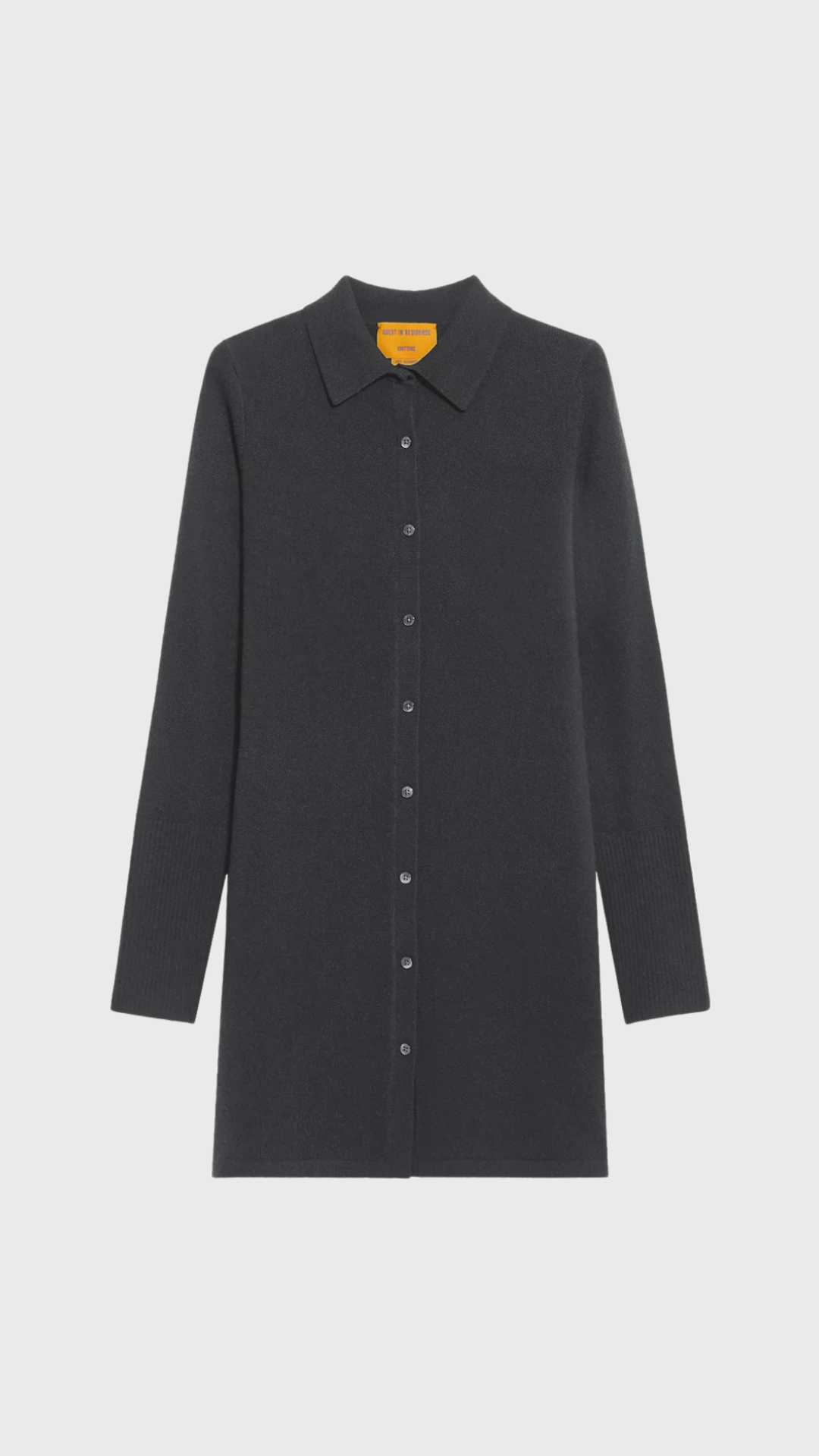 Guest in Residence Mini Shirt Dress in Charcoal