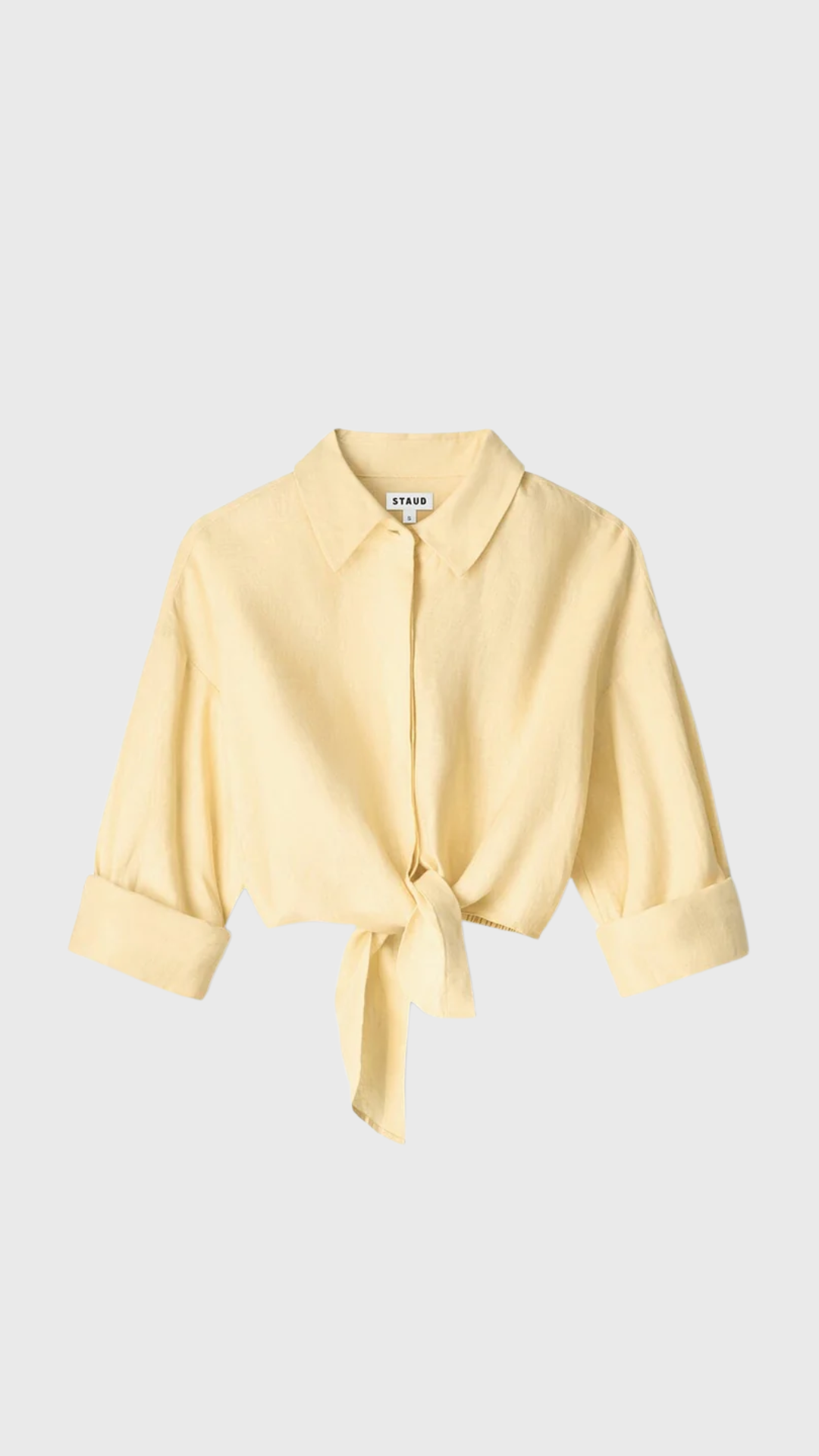 Staud Lisa Linen Top in Butter