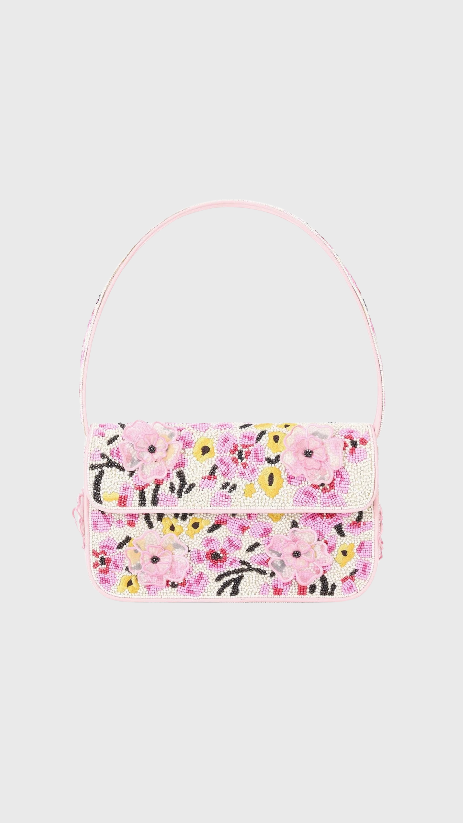 Staud Tommy Beaded Bag in Blossom Floral