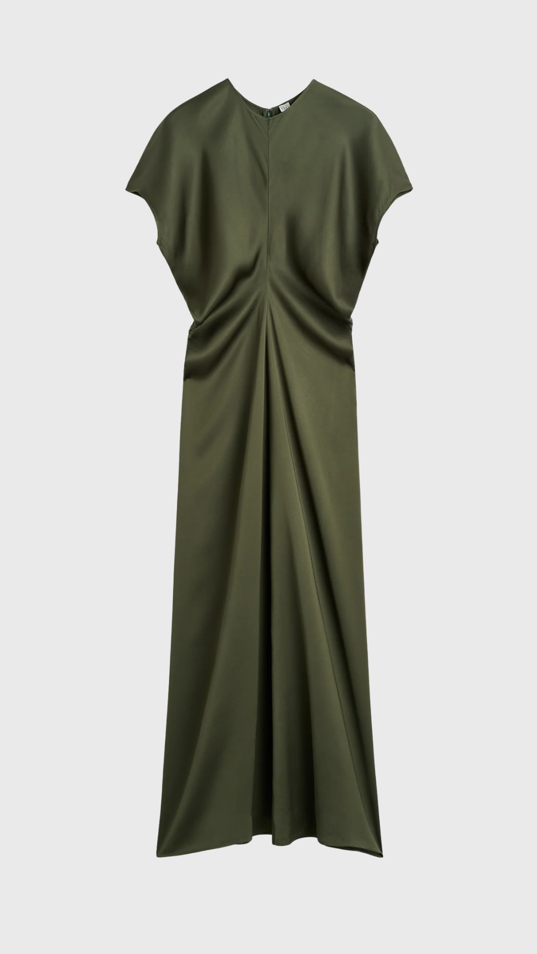 Toteme Slouch Waist Dress in Dark Green