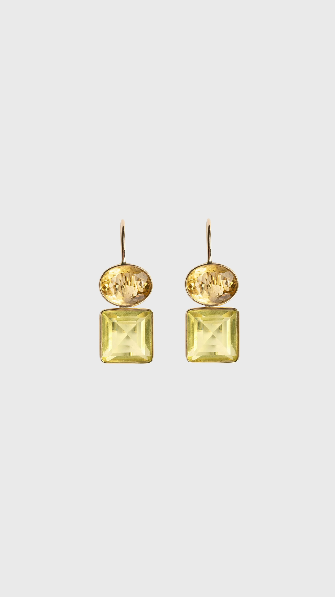 Lizzie Fortunato 14k Gold Duo Earrings in Citrine & Lemon