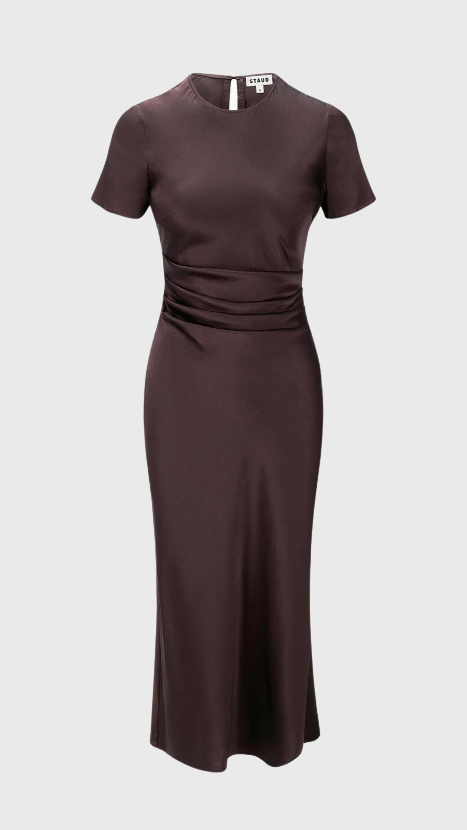 Staud Marcel Silk Dress in Earth