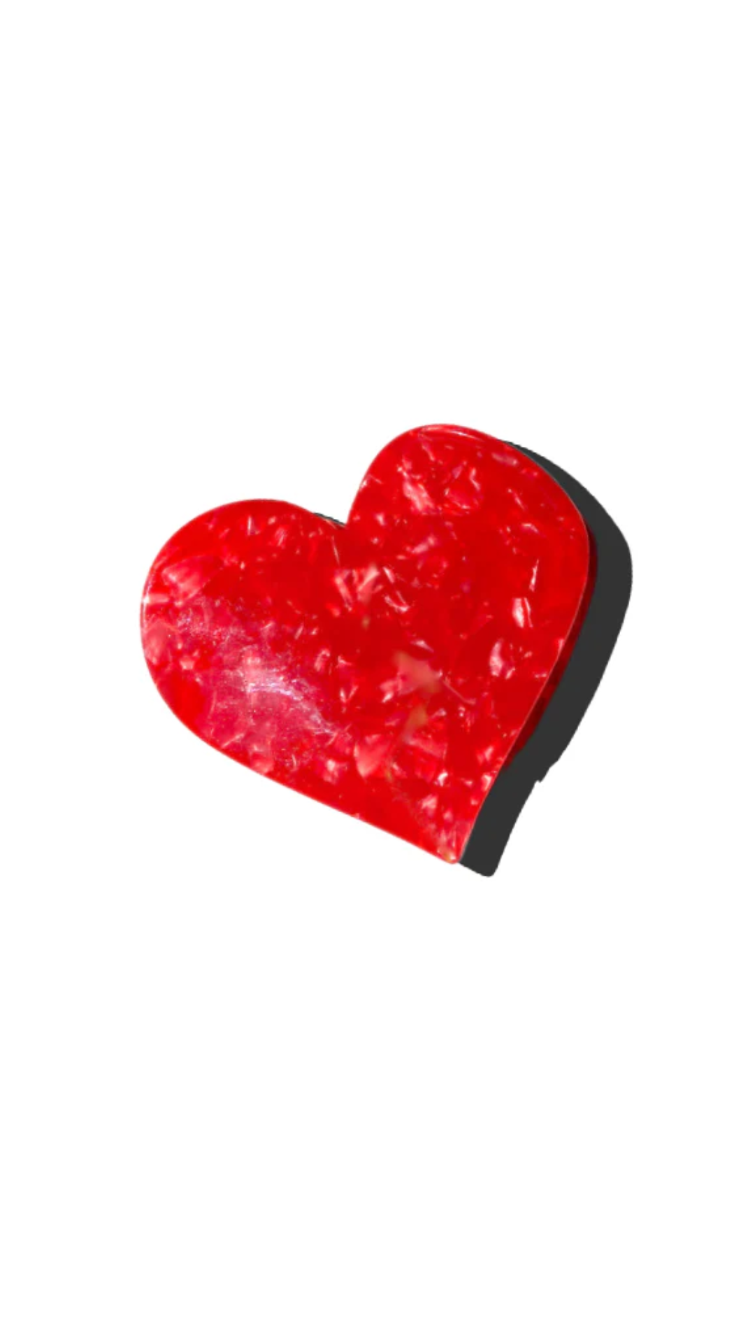 Solar Eclipse Heart Acetate Claw Clip