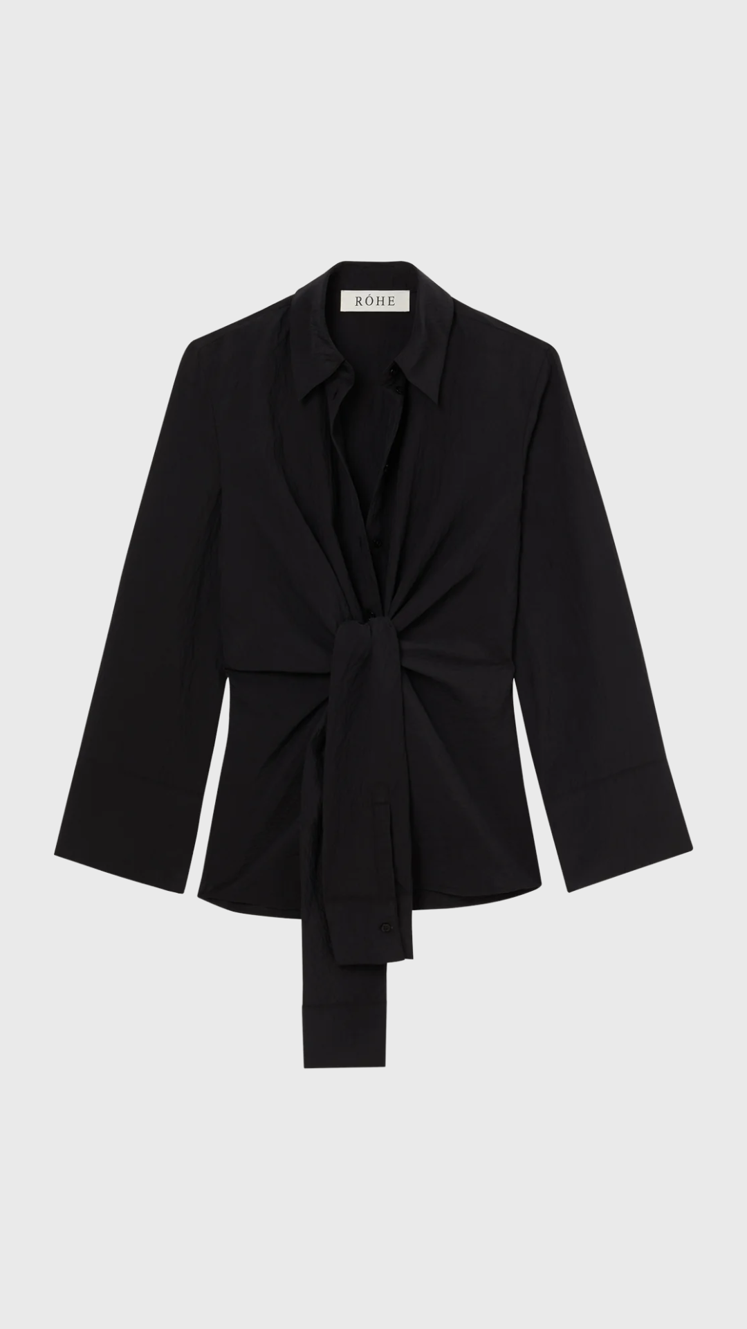 Rohe Silk Knotted Shirt in Black