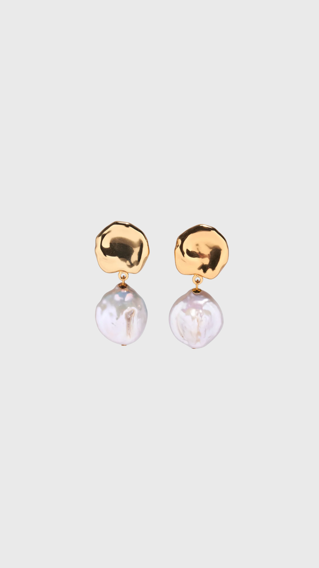 Lizzie Fortunato Coin Reflection Earrings in Gold