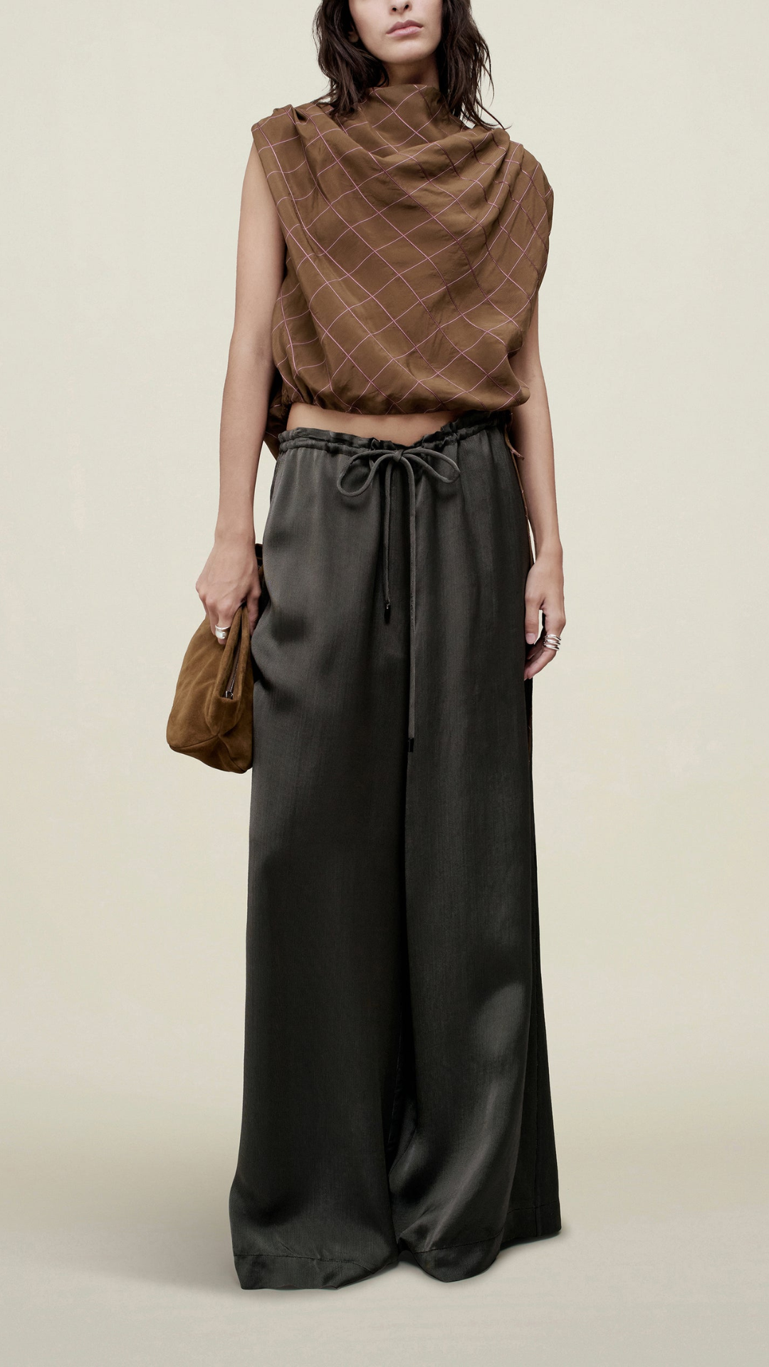 Kallmeyer Wesley Drawstring Pant in Chrome