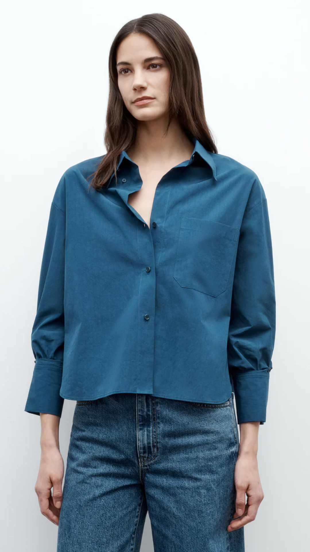 TWP J.D. Shirt in Blue Wing Teal