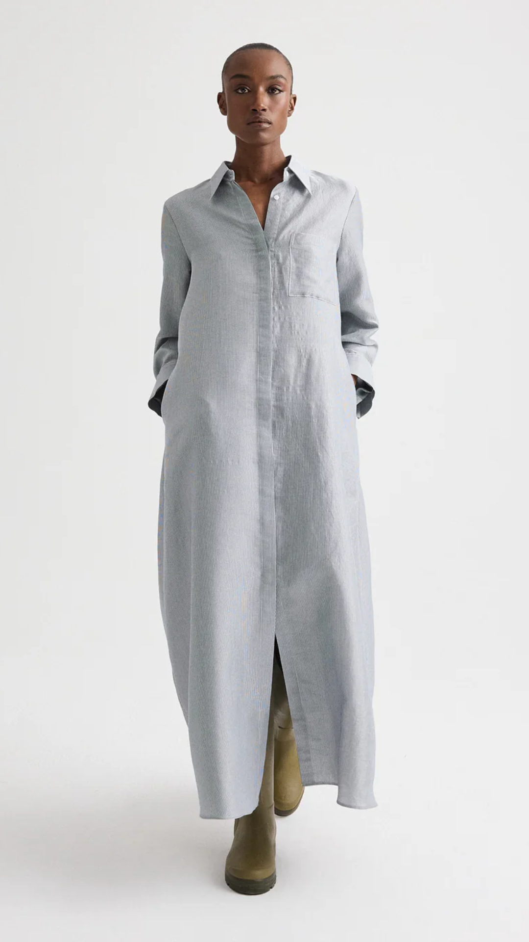 TWP Jenny's Gown in White/Blue