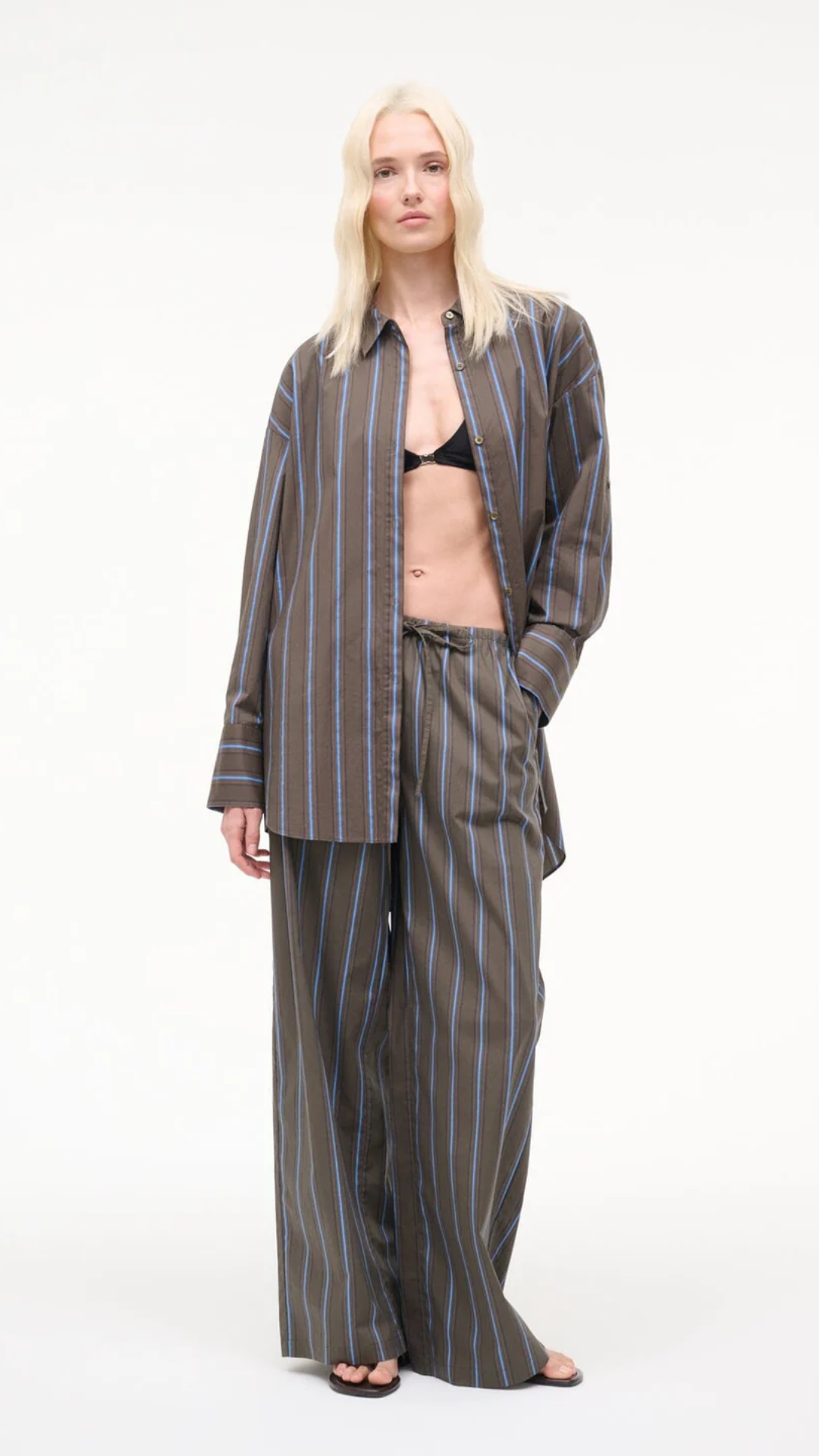 Staud Mateo Pant in Huntington Stripe