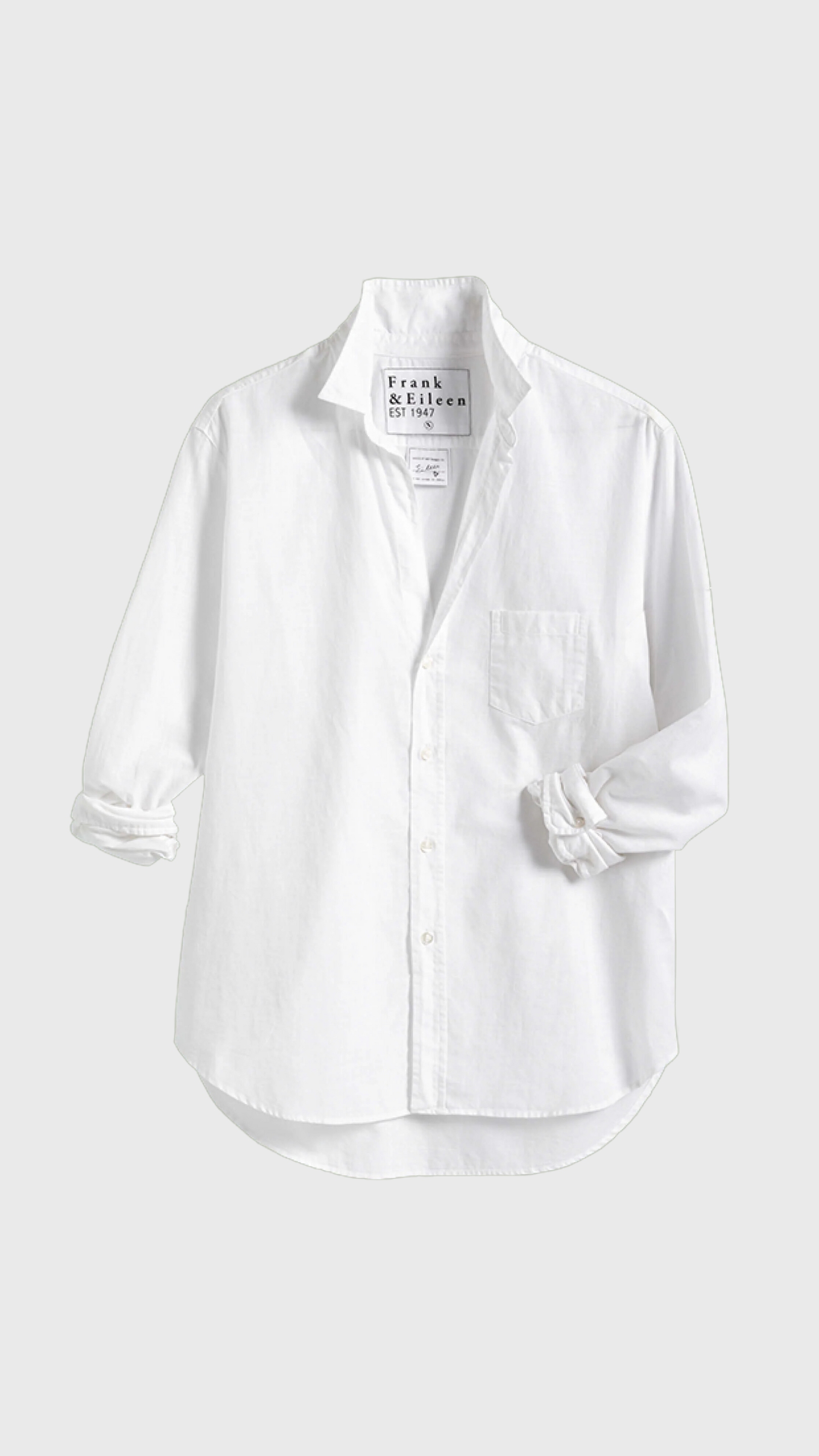 Frank & Eileen Eileen Relaxed Linen Button Up in White