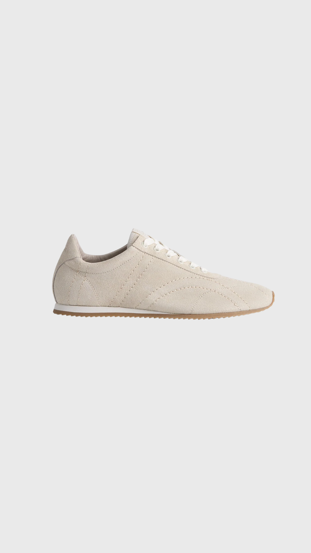 Toteme Flex Suede Sneakers in Stone