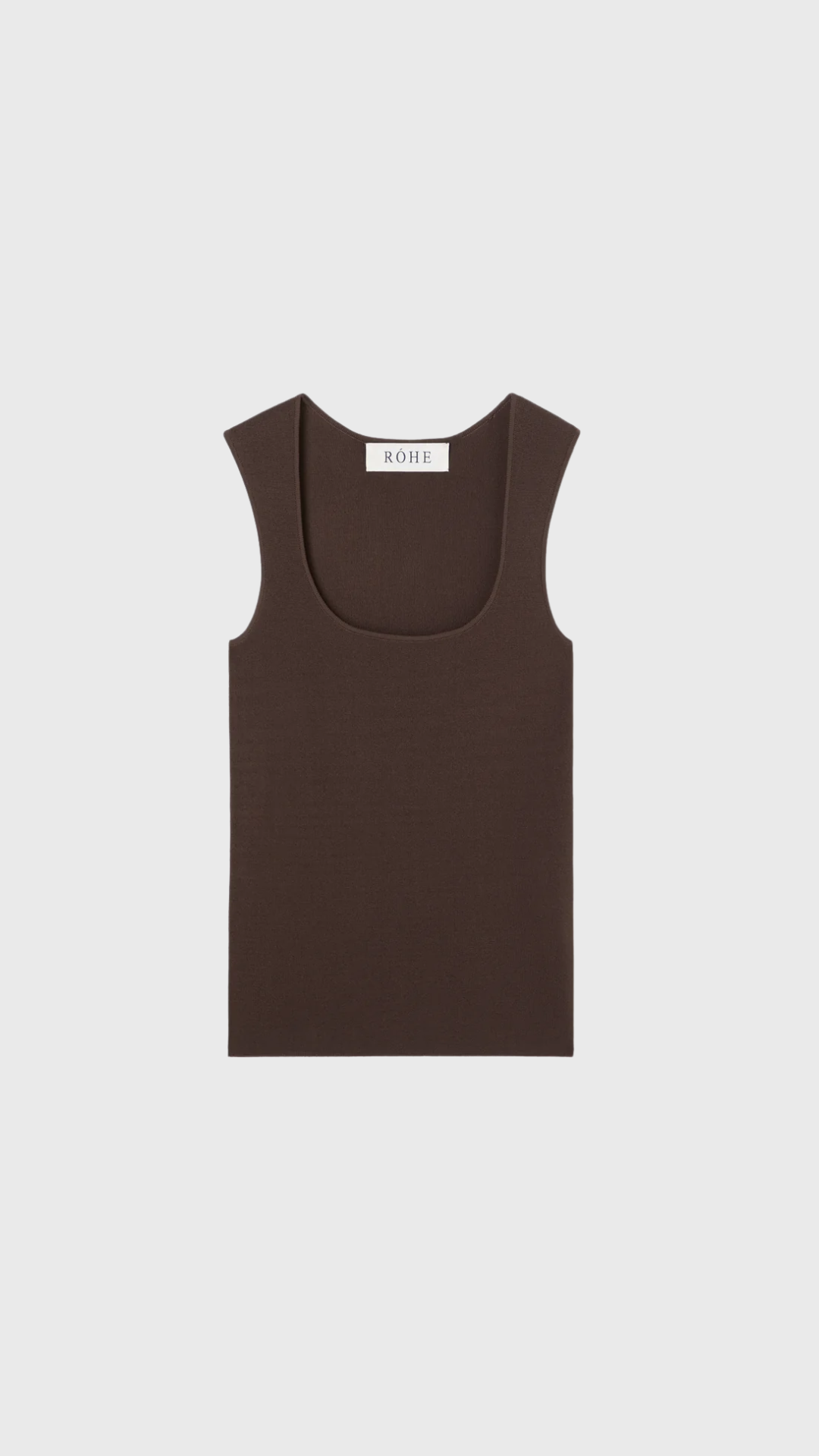 Róhe Bustier Shaped Knitted Top in Dark Chocolate