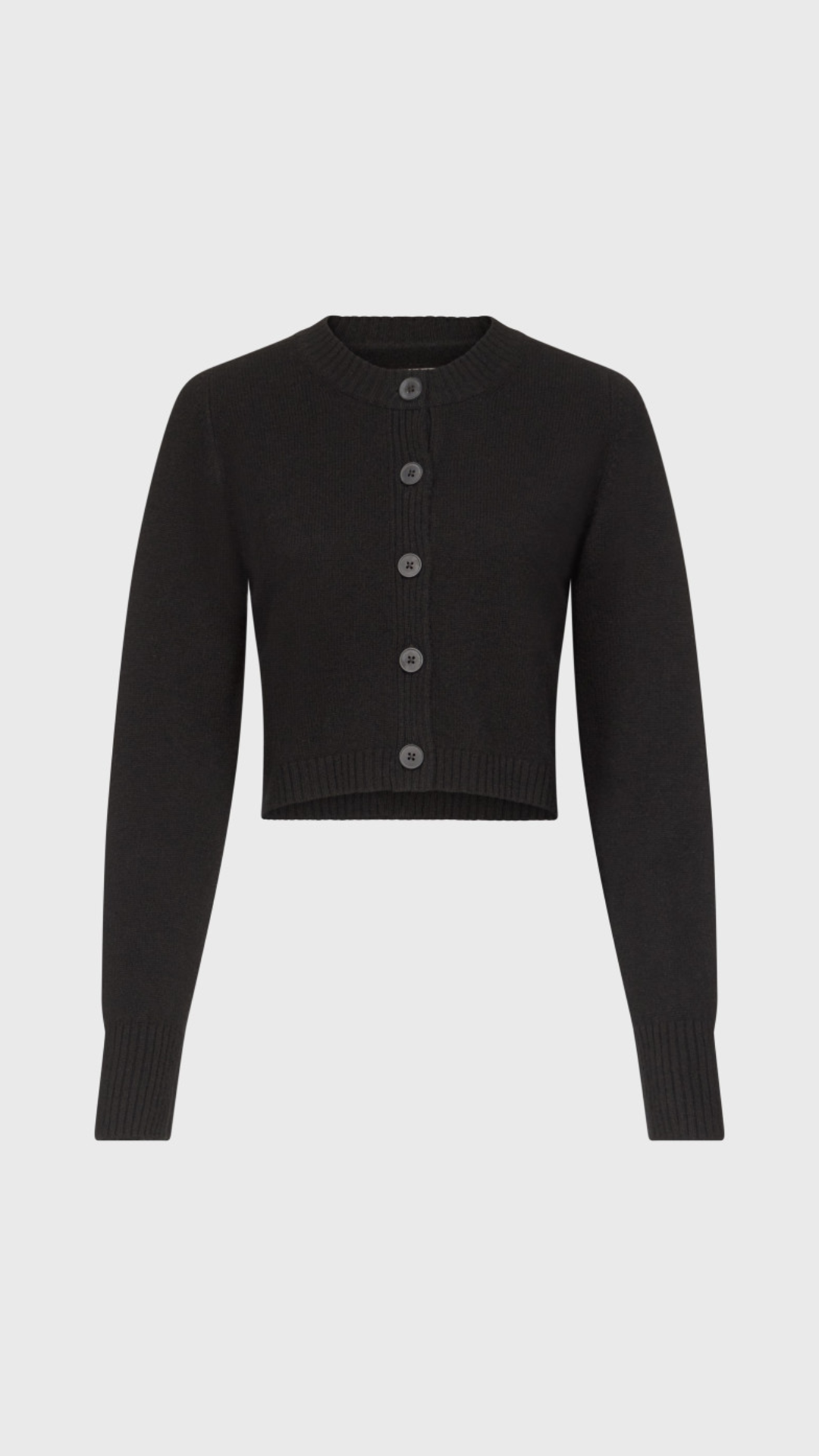 LouLou de Saison Zephir LDS Cropped Cardigan in Black