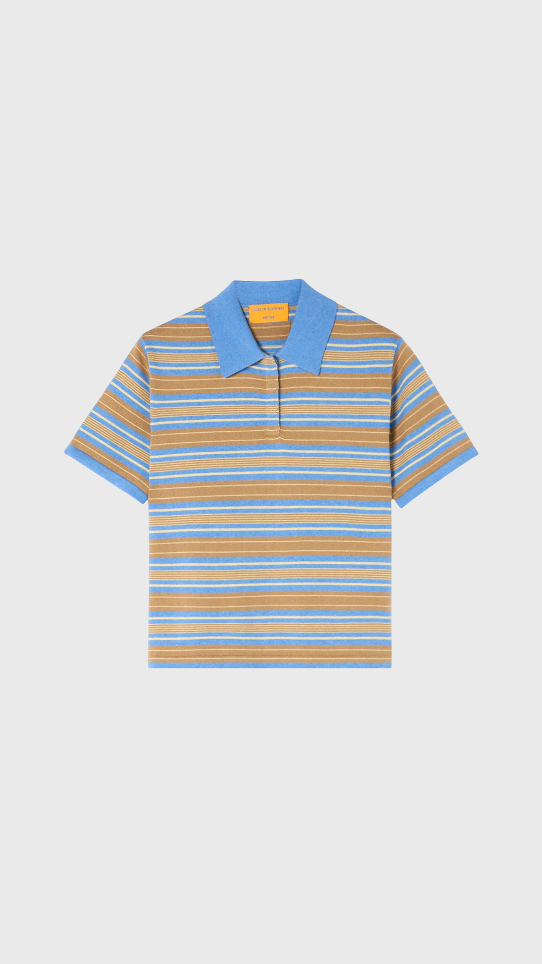 Guest In Residence Stripe Rugby Polo in Delft Blue Combo