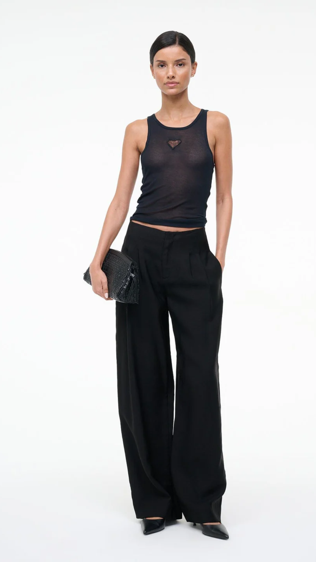 Staud Pierre Pant in Black