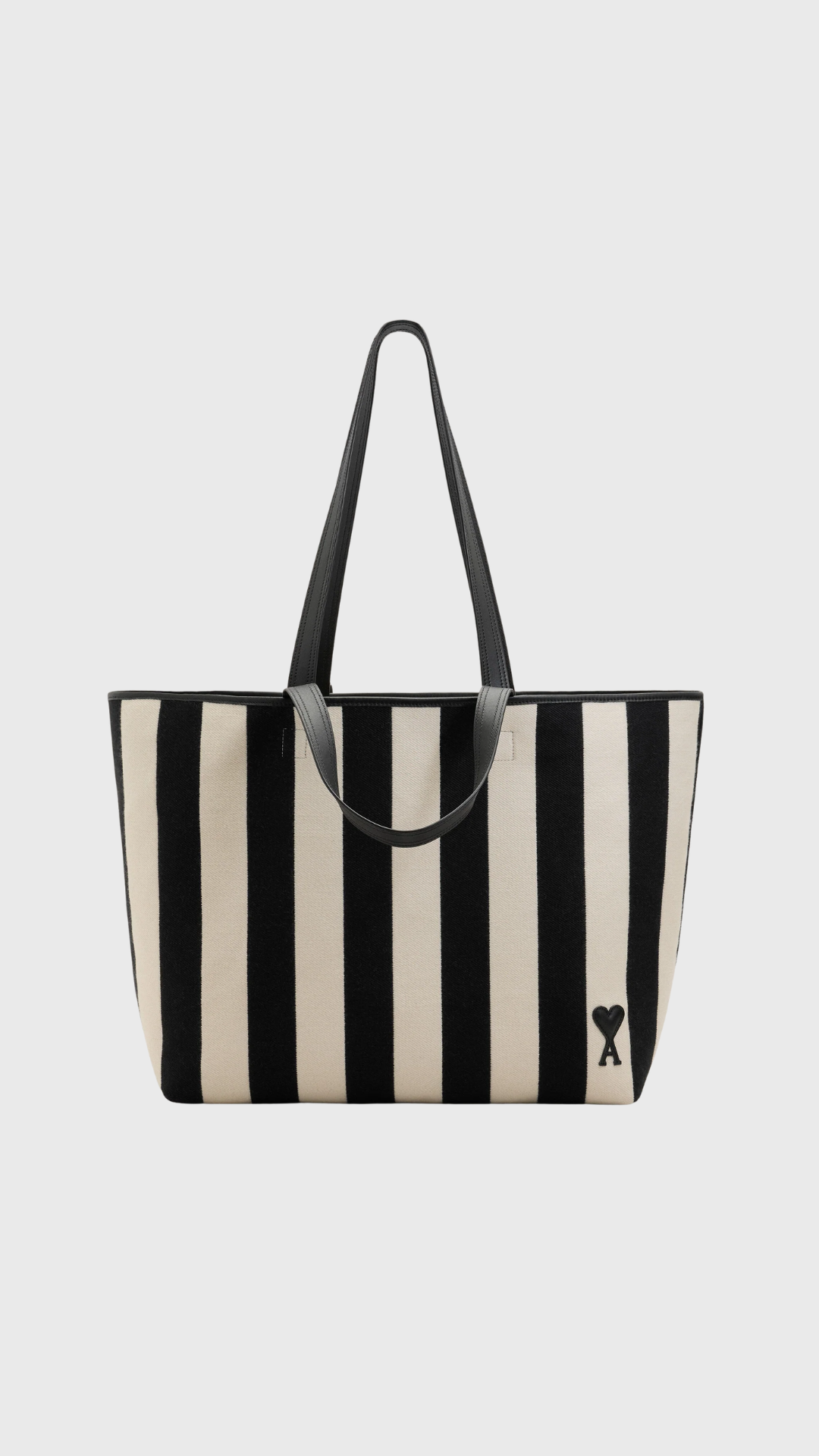 AMI de Coeur Shopping Bag in Cream/Black