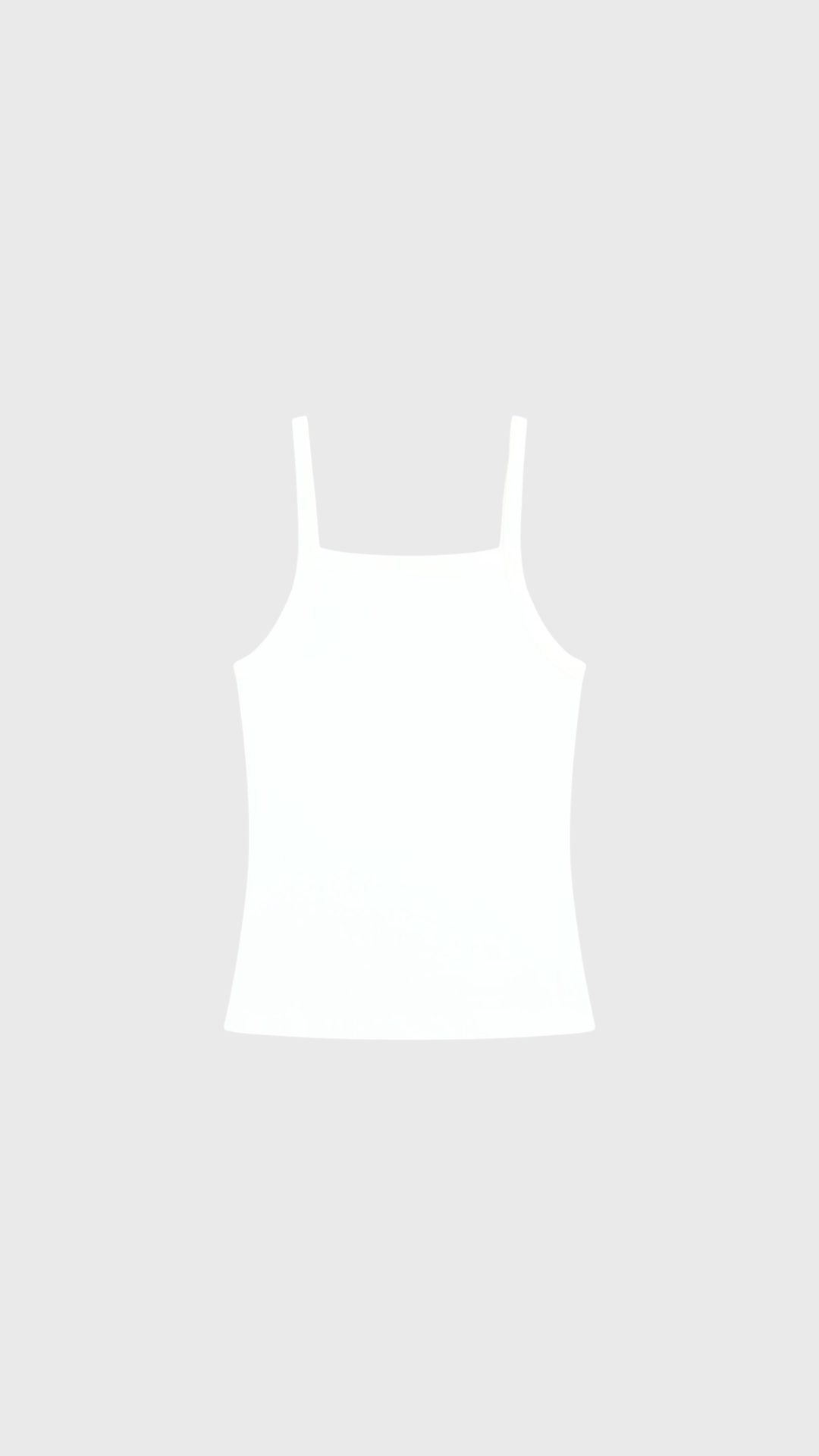LESET Nando Square Neck Tank in White