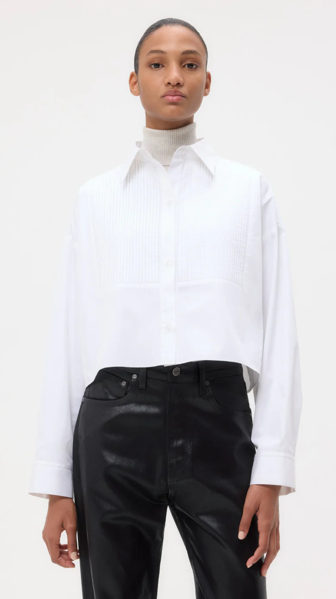 TWP Soon To Be Ex Shirt With Bib in White