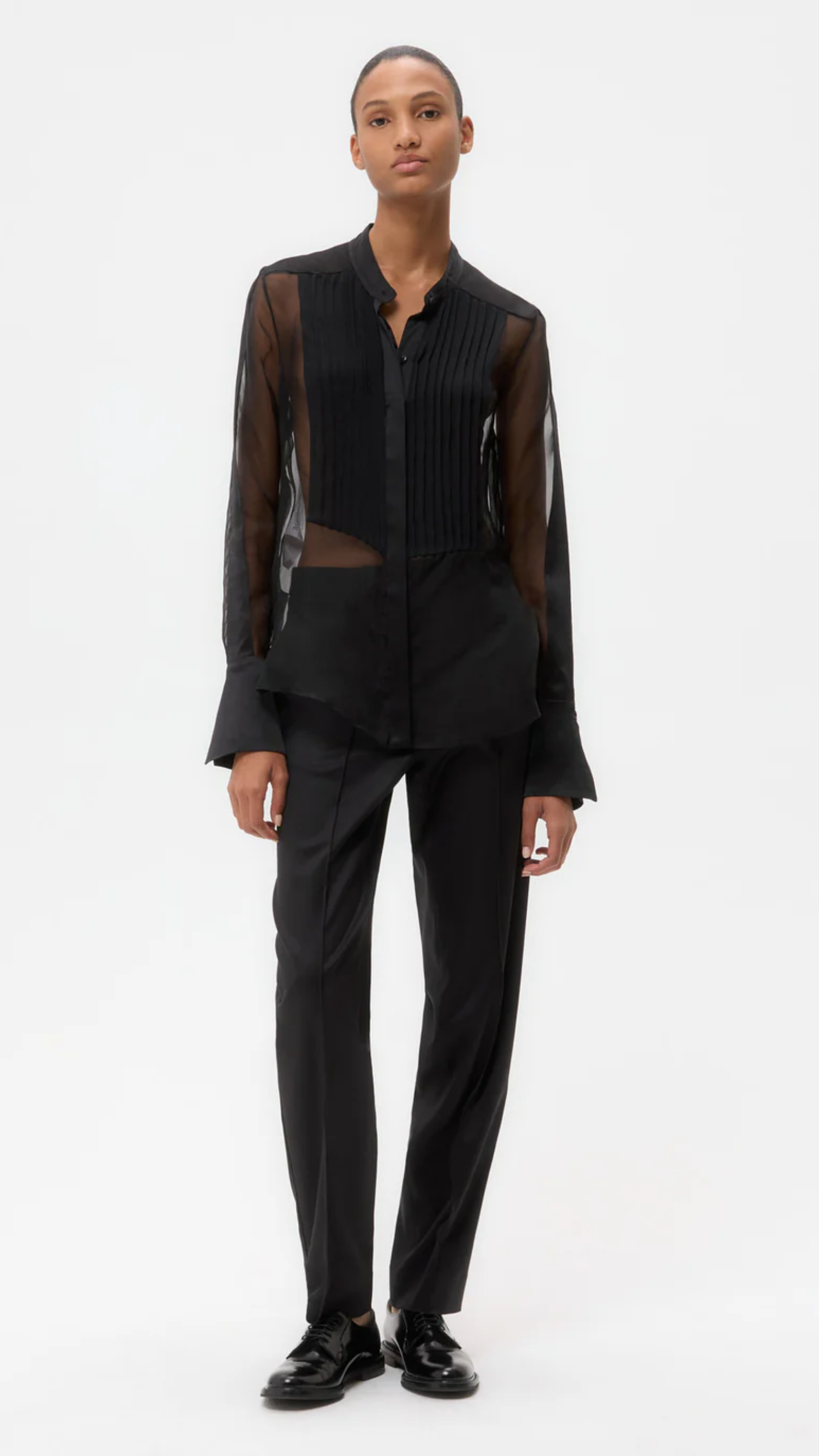 TWP Peyton Silk Organza Top in Black