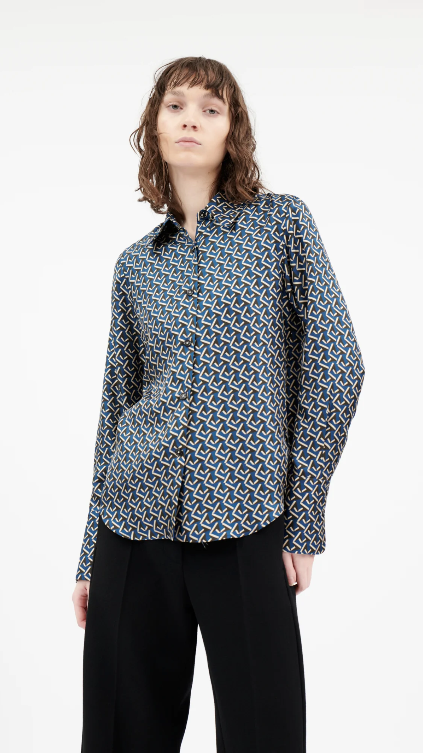 Odeeh Pattern Shirt in Admiral