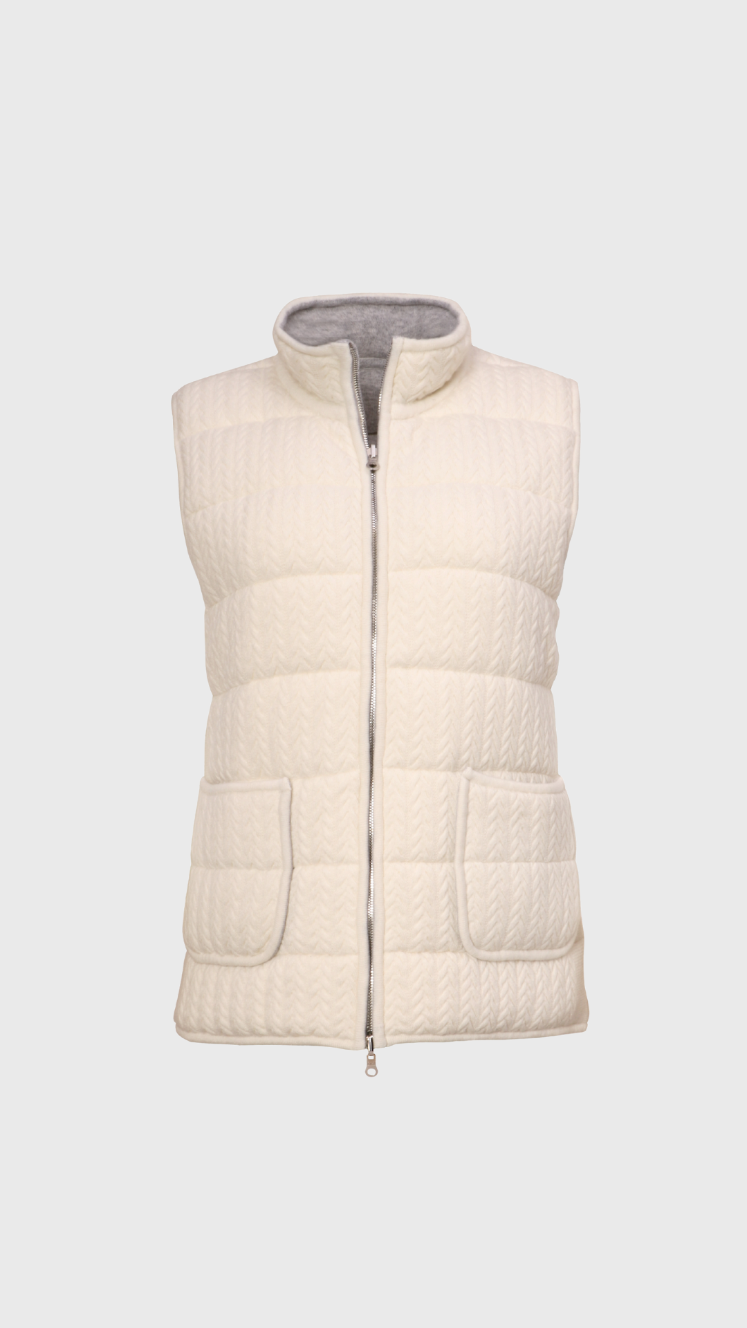 Arch 4 Hammersmith Cashmere Vest in Ivory Grey