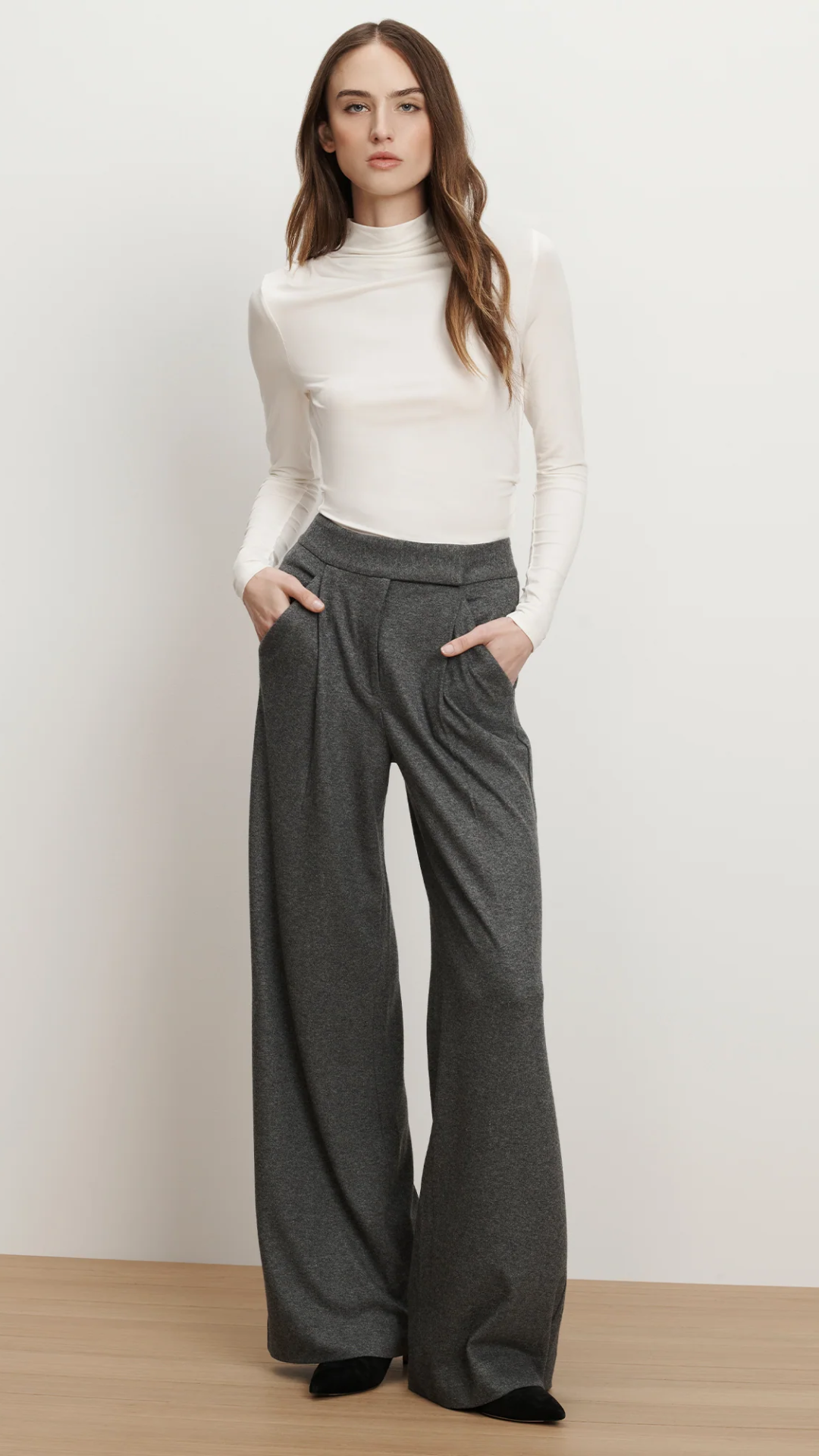Veronica Beard Marbeau Pant in Medium Heather Grey