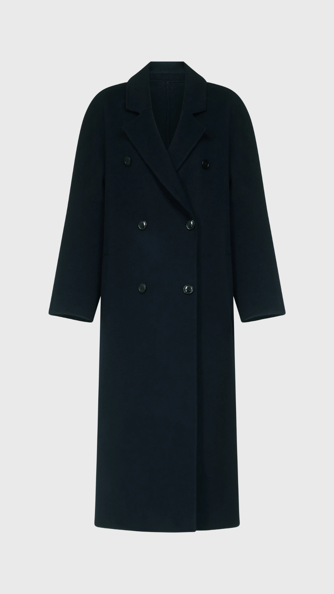 Loulou De Saison Irvin Double Breasted Coat in Navy Melange
