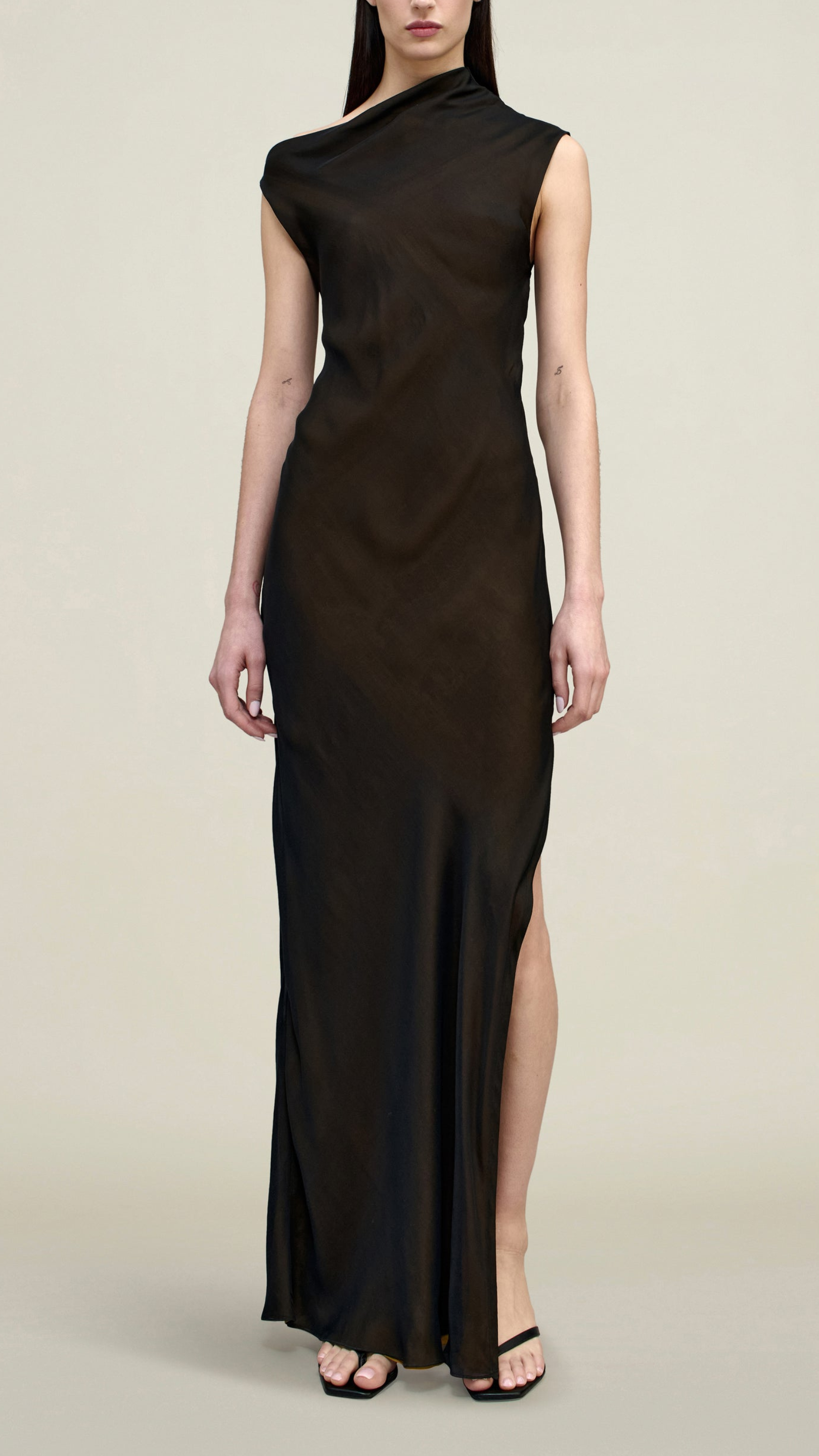 Kallmeyer Lilith Trapped Silk Dress in Black Gold
