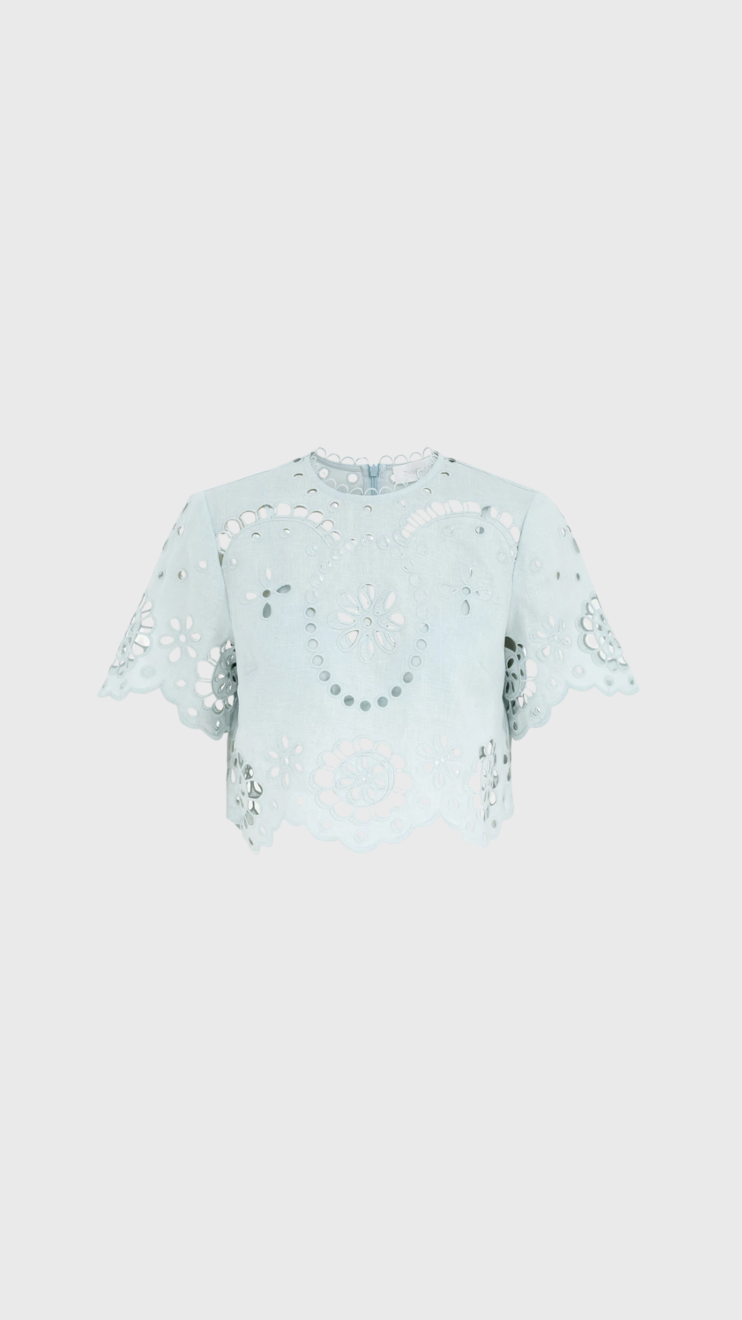 Zimmermann Awaken Embroidered Bodice in Mint