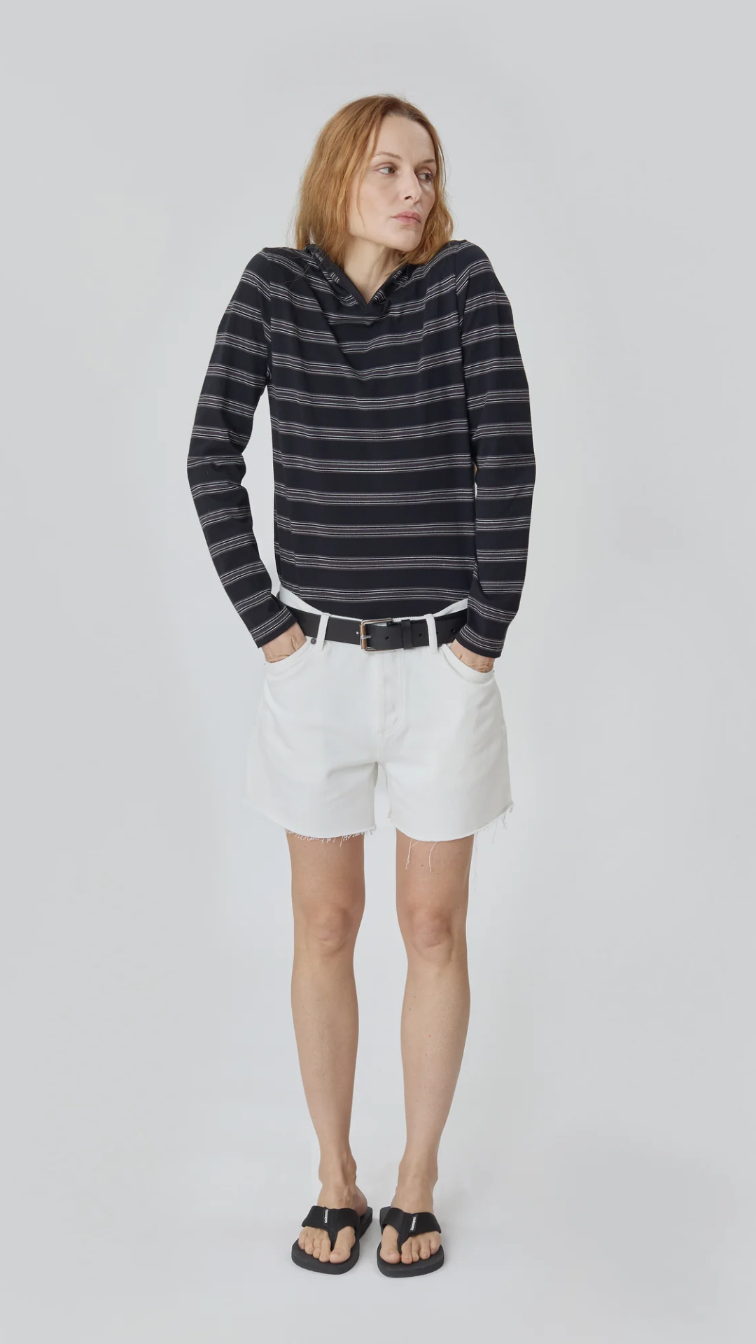 Still Here Cut Off Shorts in Milk