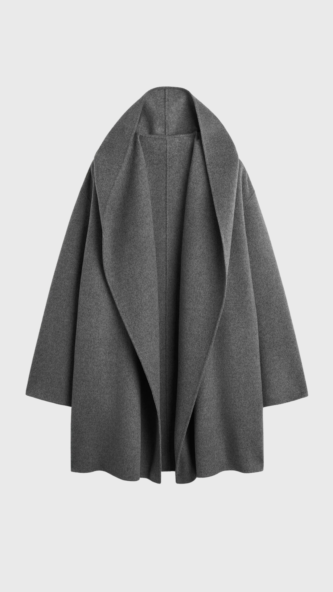 Toteme Hoodie Coat in Pale Grey Melange