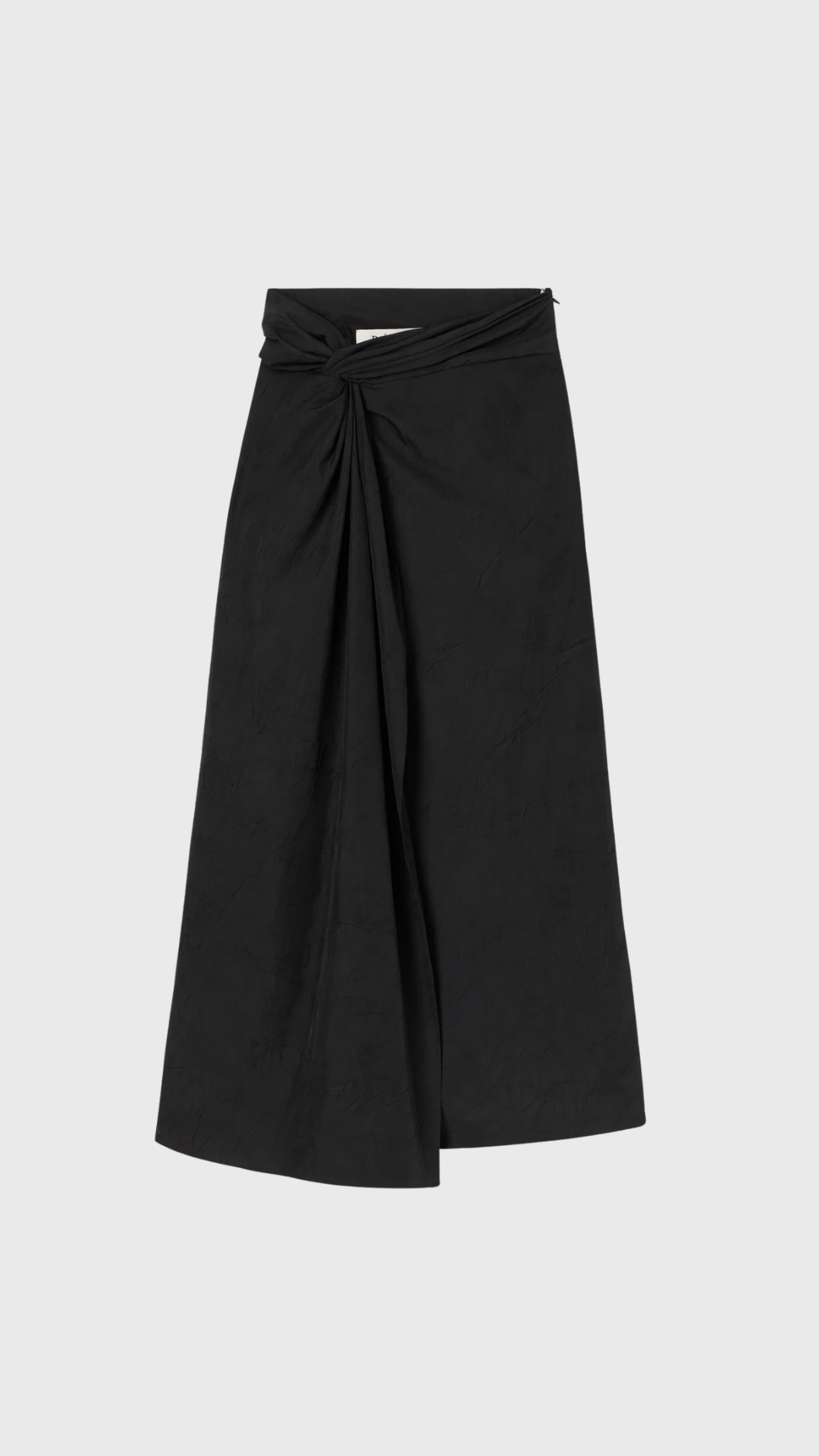 Róhe Sarong Textured Skirt in Black