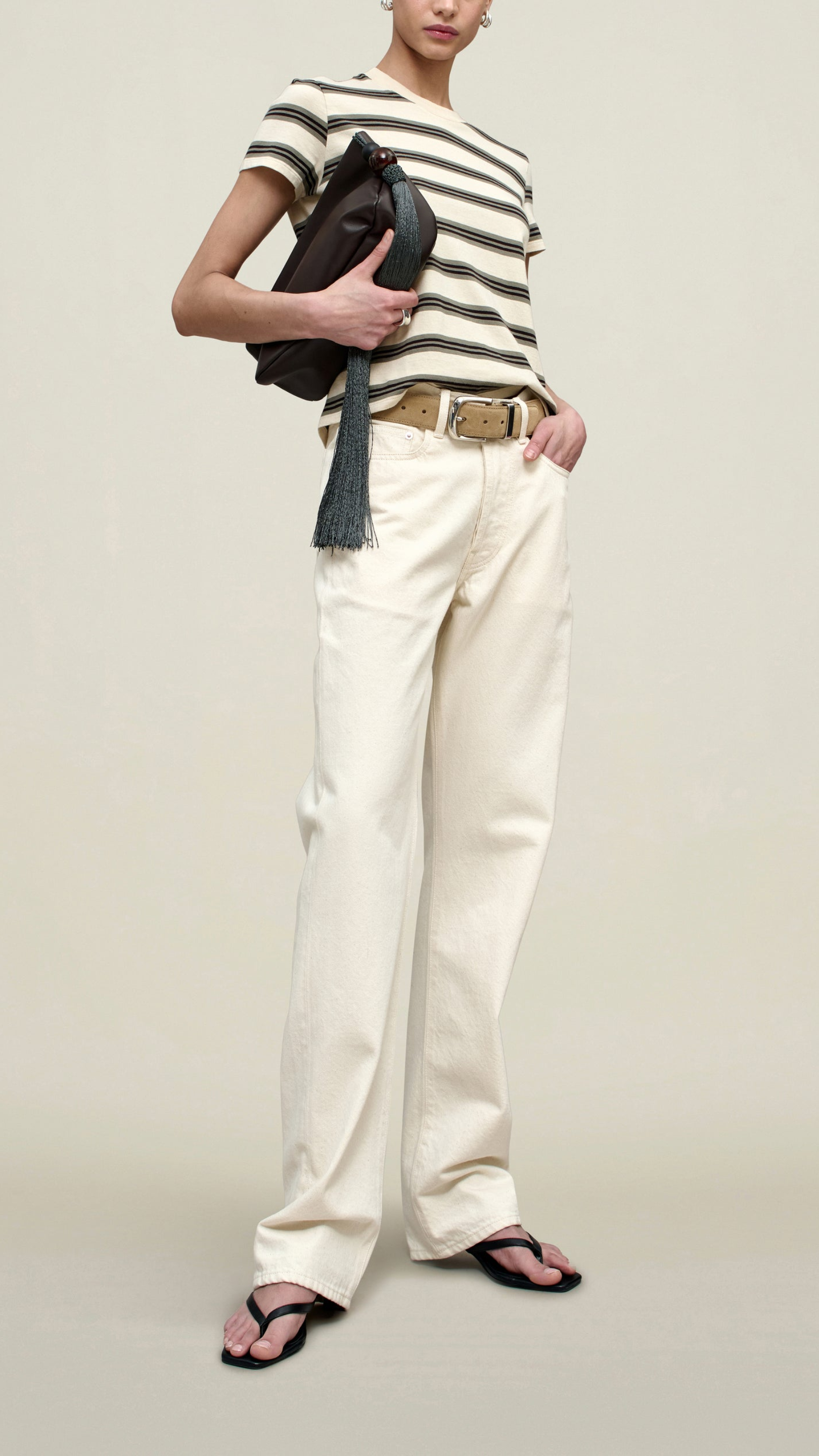 Kallmeyer Kenzie Tee in Mink Stripe