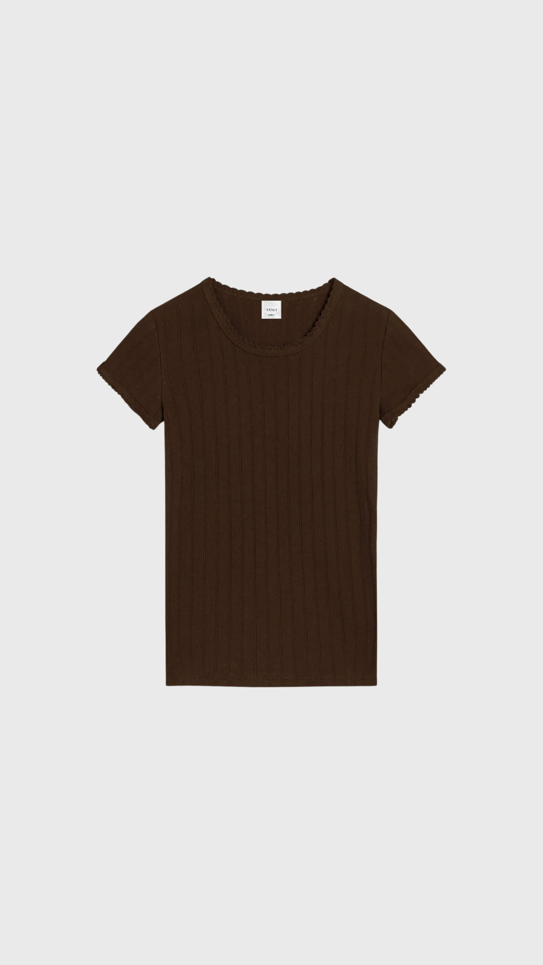 LESET Pointelle Slim Fit Tee