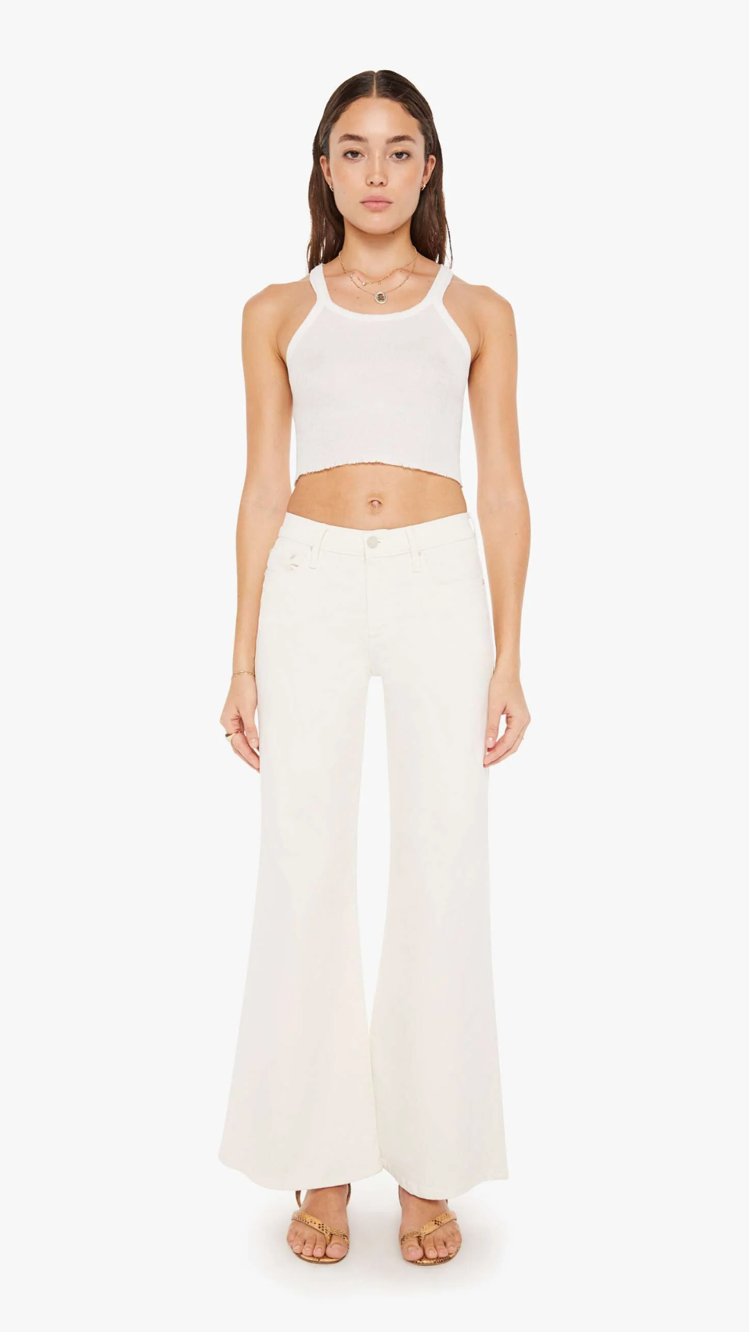 Mother The Twister Skimp Jean in Cream Puffs