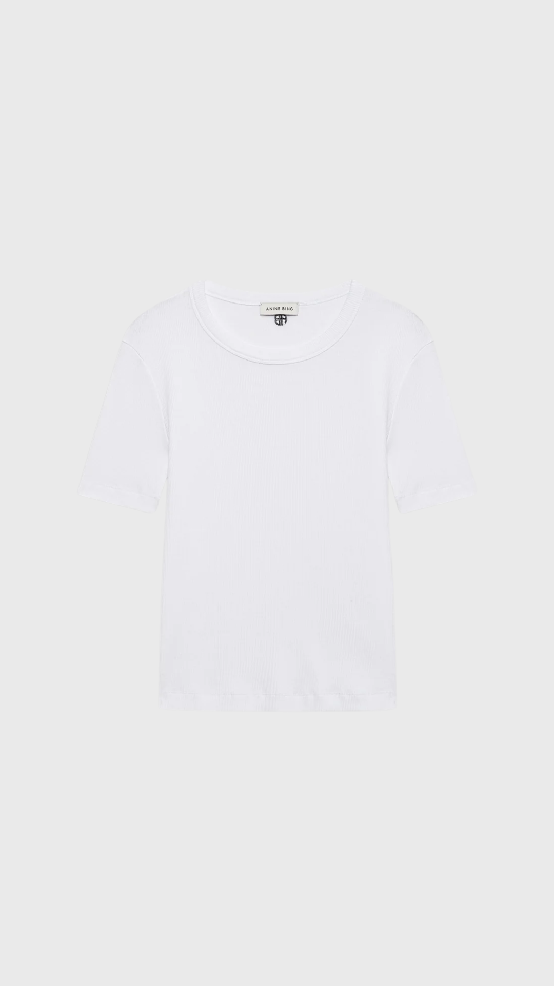 Anine Bing Sixtine Tee Short Sleeve in White