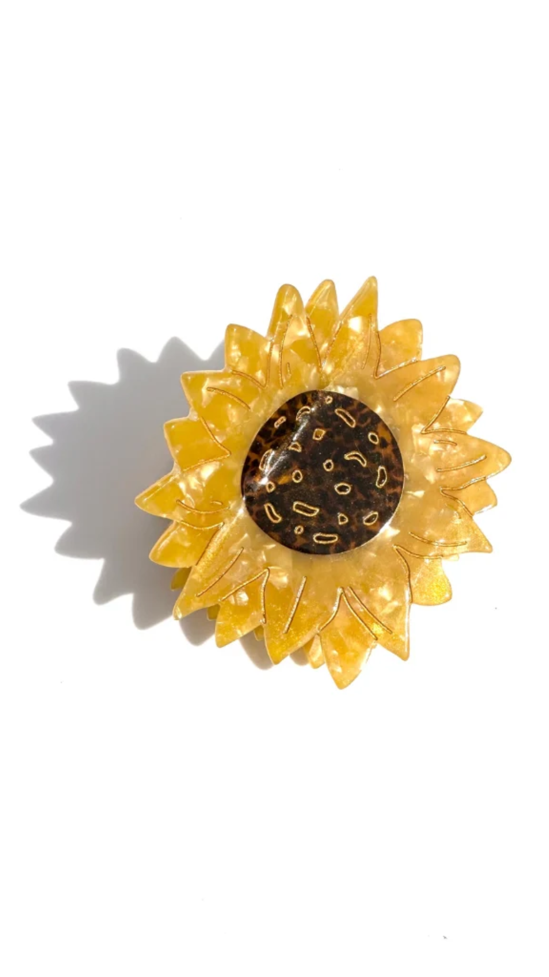 Solar Eclipse Sunflower Claw Clip