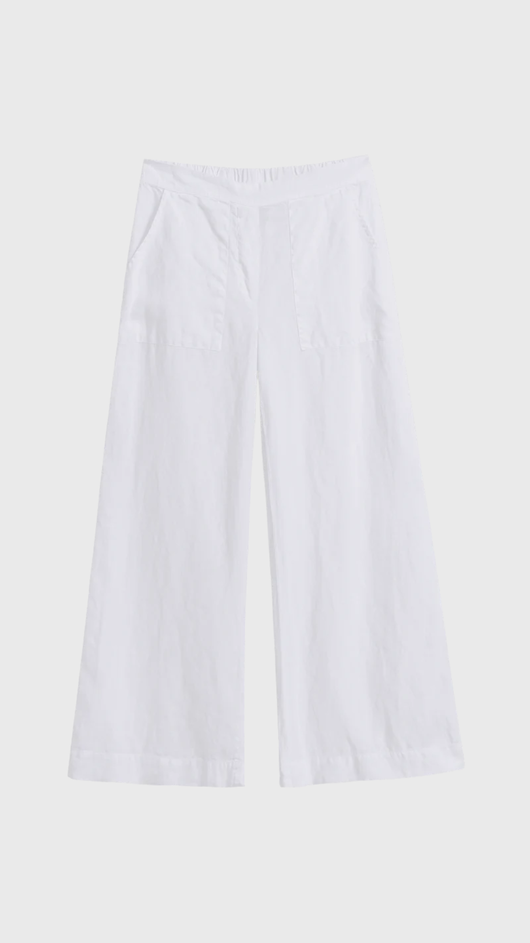Frank & Eileen Madeline Patch Pocket Pant in White Linen