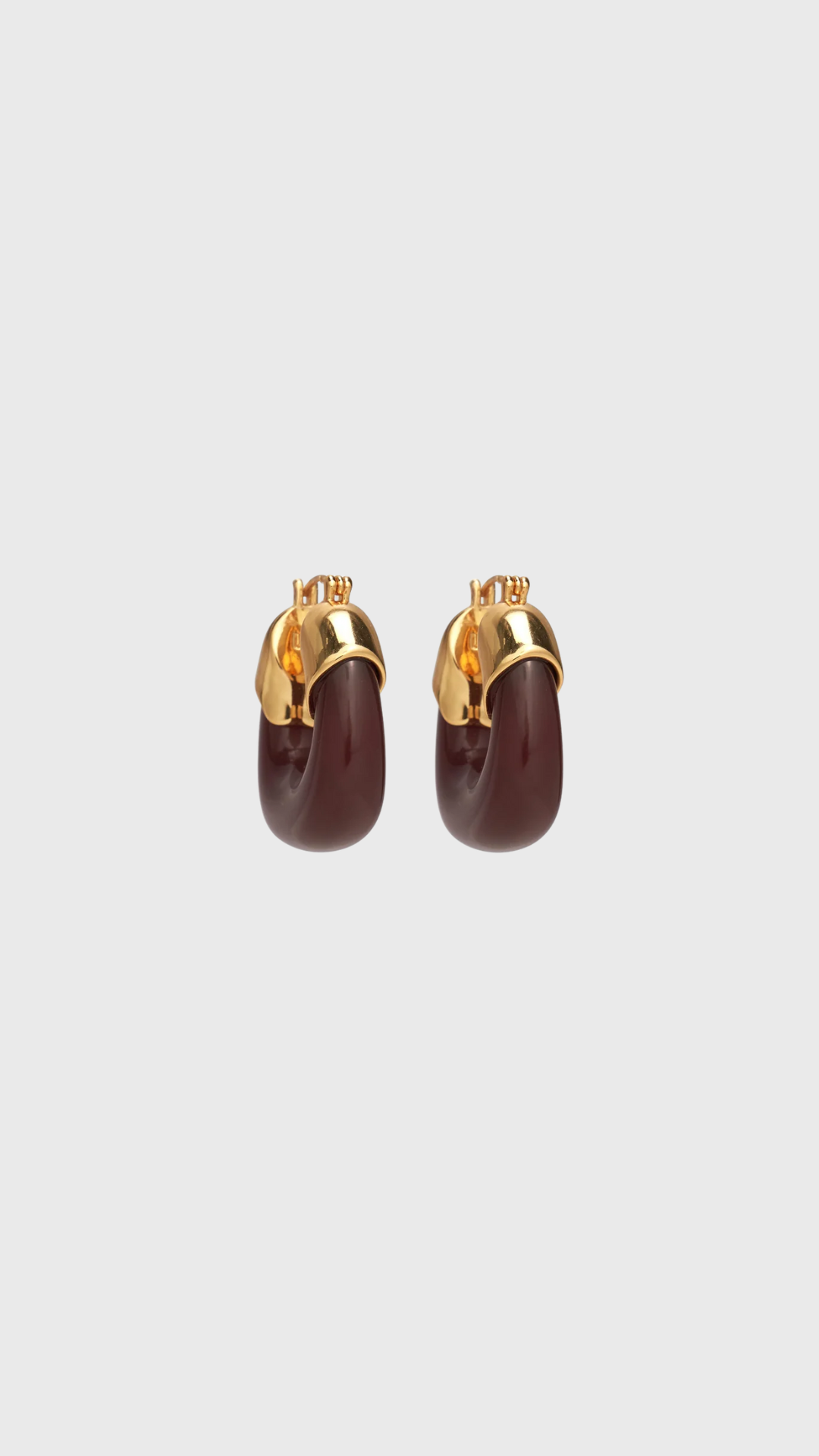 Lizzie Fortunato Mini Organic Hoops in Espresso