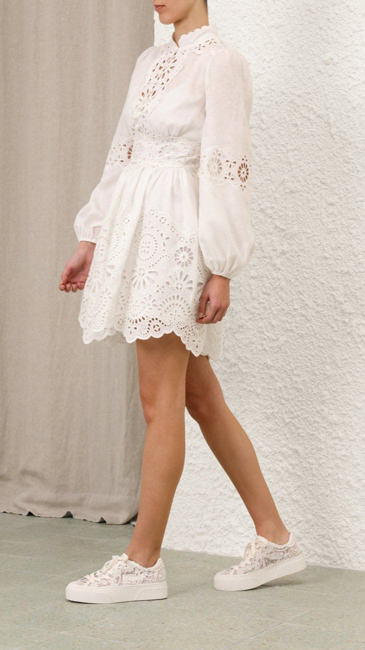 Zimmermann Acacia Broderie Mini Dress