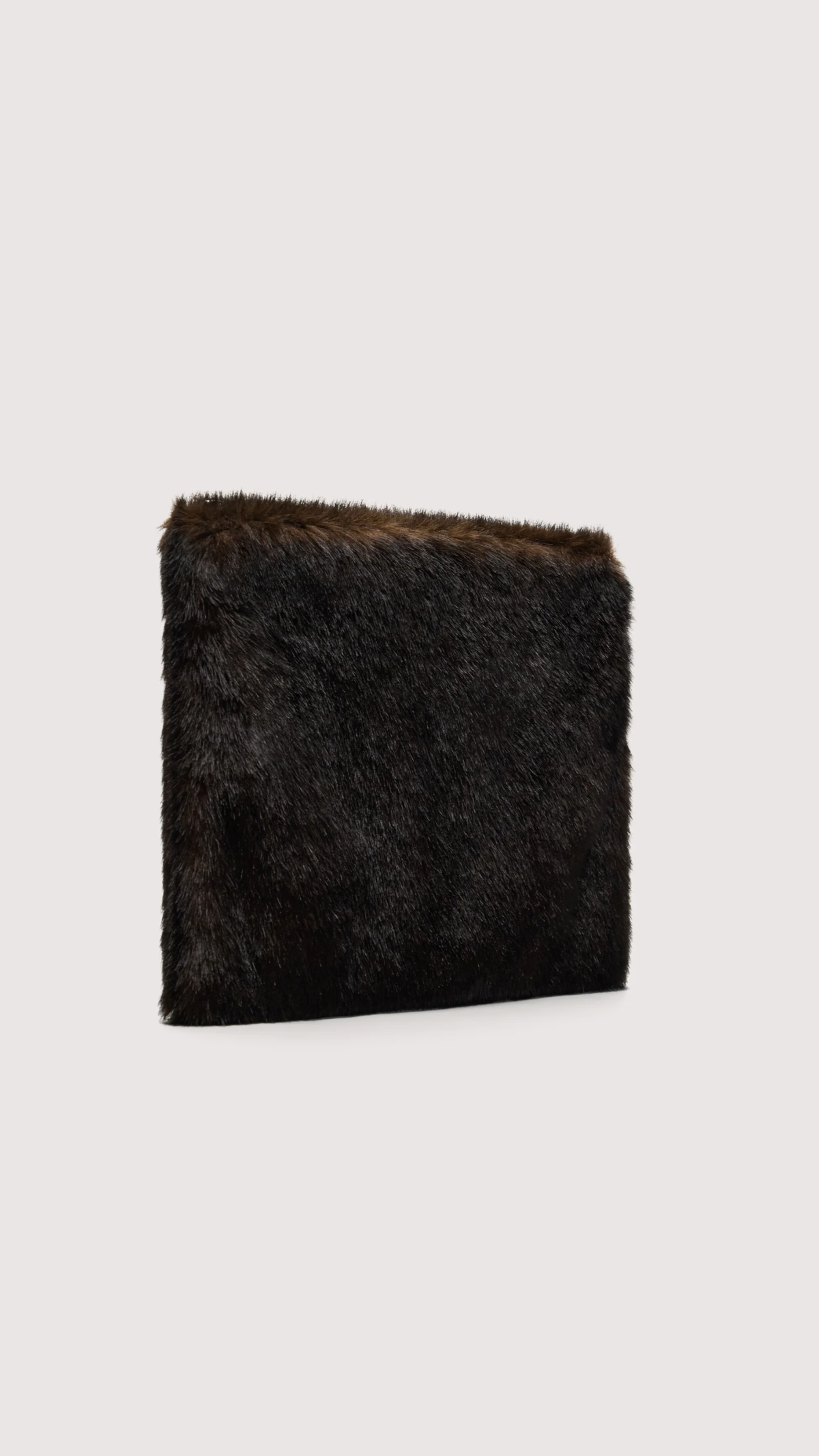 Loulou de Saison Flint Faux Fur Clutch in Grizzly