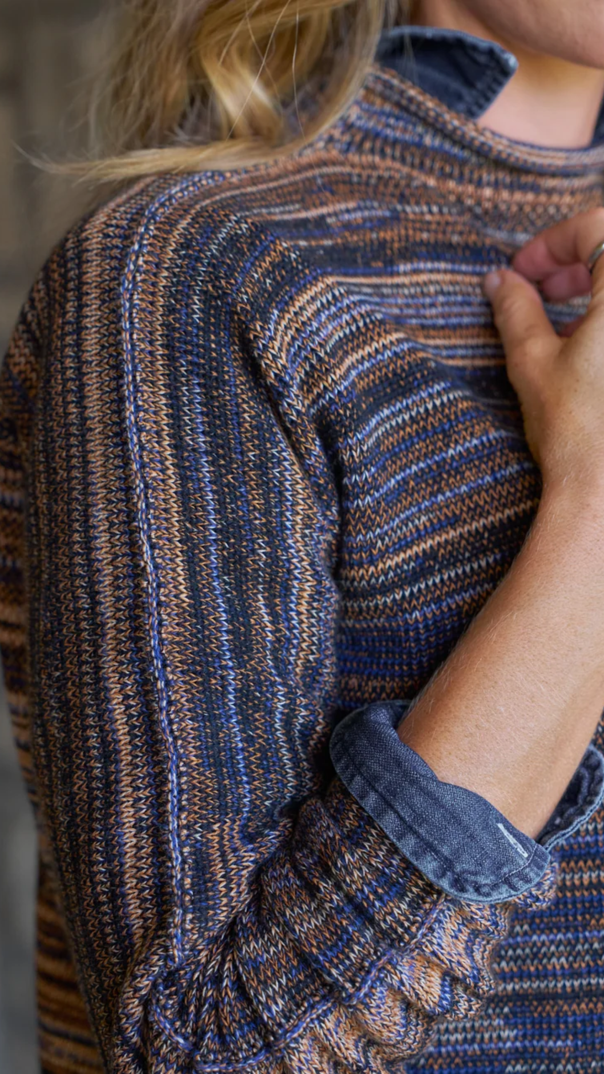 Frank & Eileen Monterey Rolled Funnel Neck Sweater in Harvest